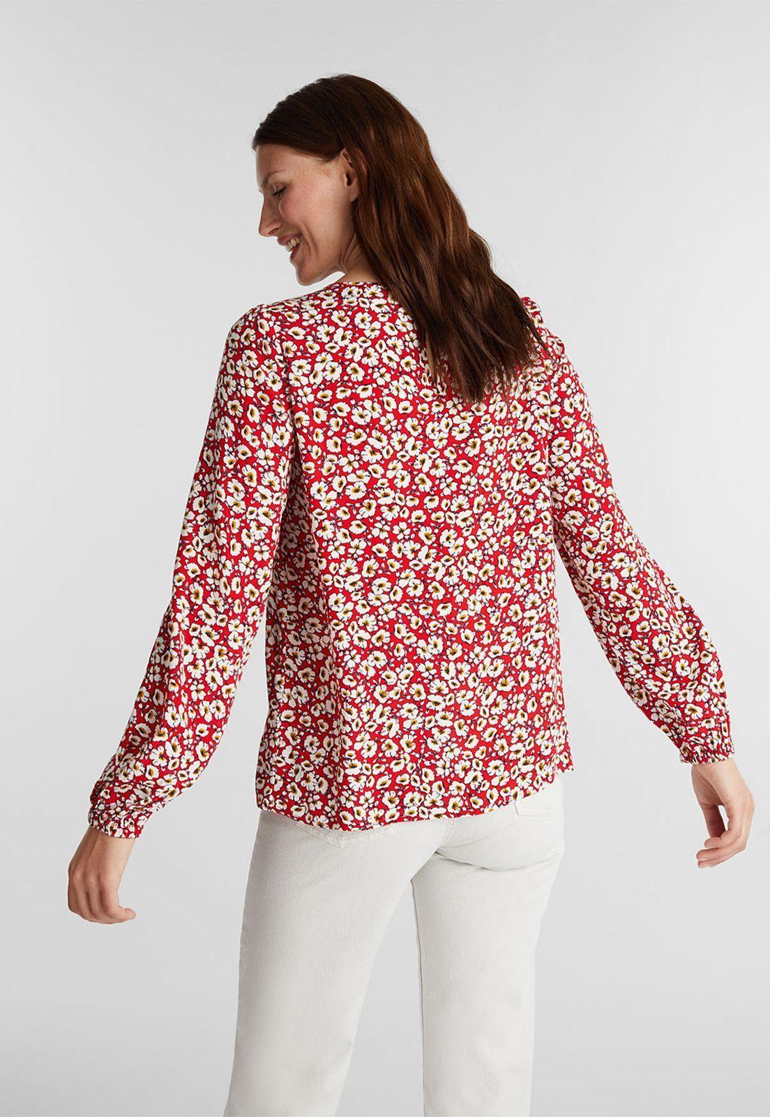 Blusa Manga Larga Estampada Esprit Azul marino-1