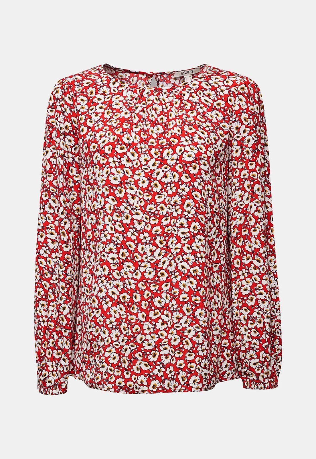 Blusa Manga Larga Estampada Esprit Azul marino-3