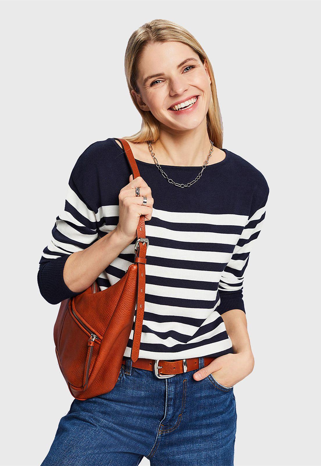 Sweater De Algodón A Rayas Mujer Esprit 994EE1I313-0