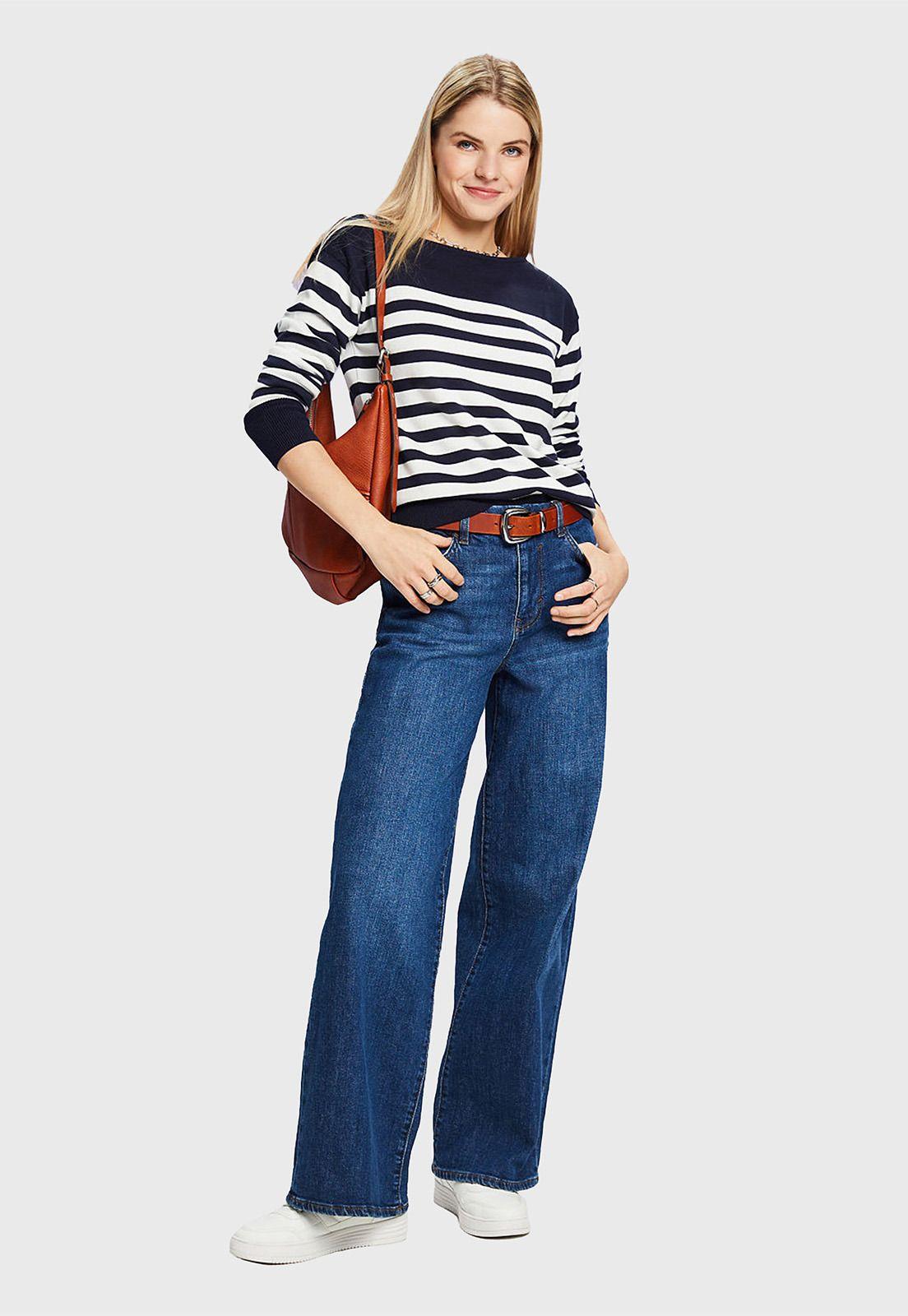 Sweater De Algodón A Rayas Mujer Esprit 994EE1I313-2