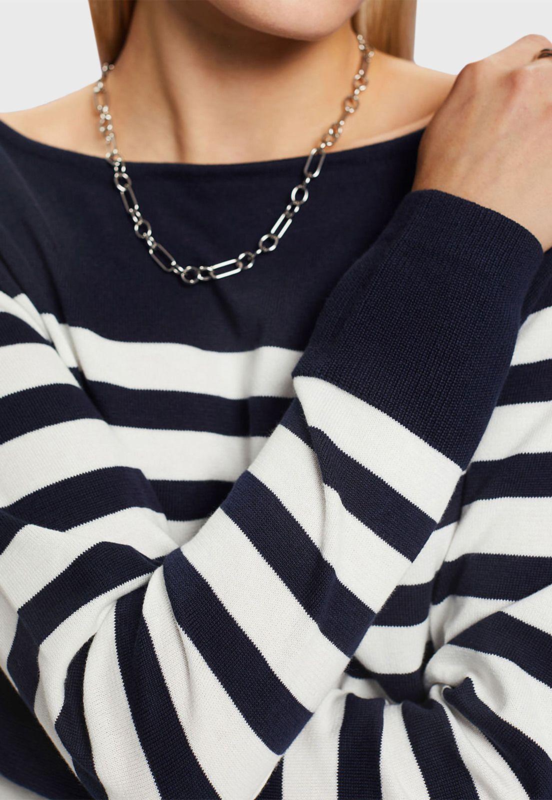 Sweater De Algodón A Rayas Mujer Esprit 994EE1I313-3