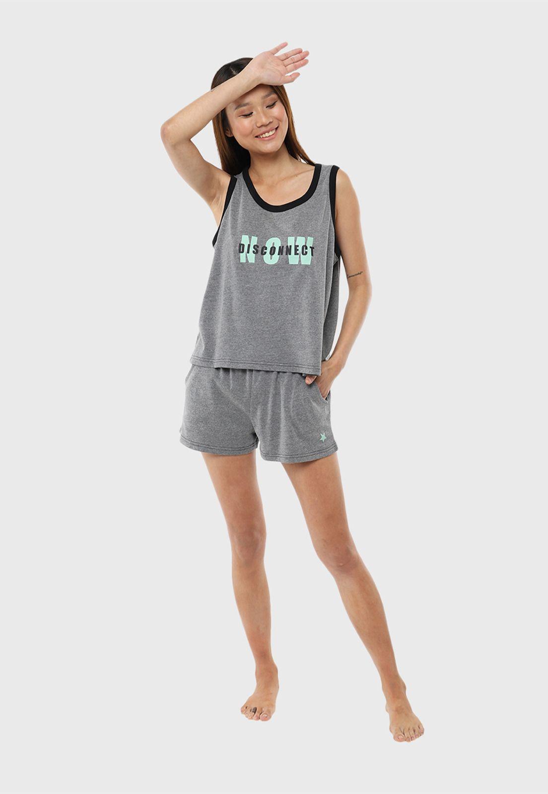 Pijama Mujer 2 Piezas Corto Soviet SVPM223GR-0