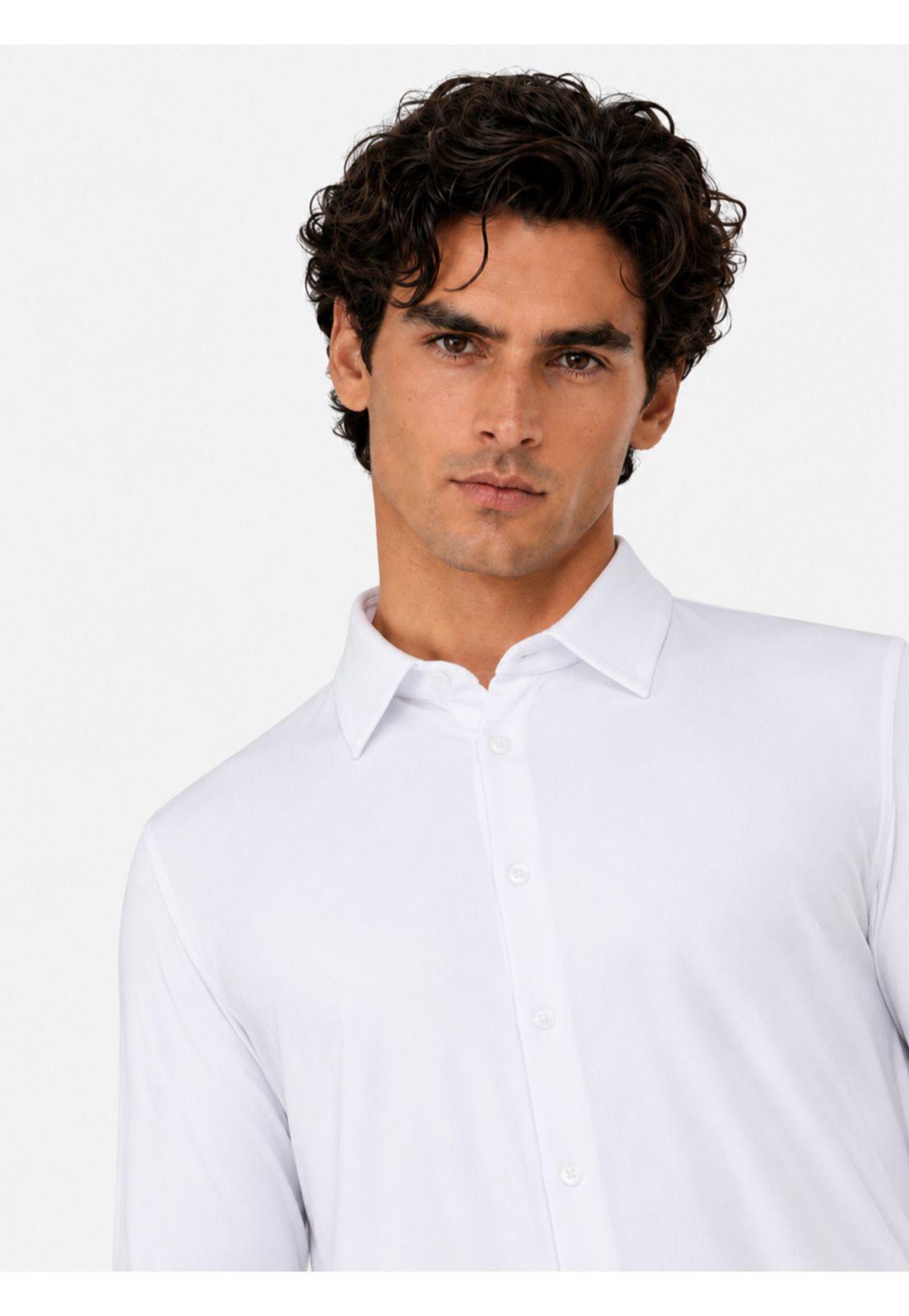 Camisa Spandex Non Iron Regular Fit Blanco Arrow CM34055BL-2