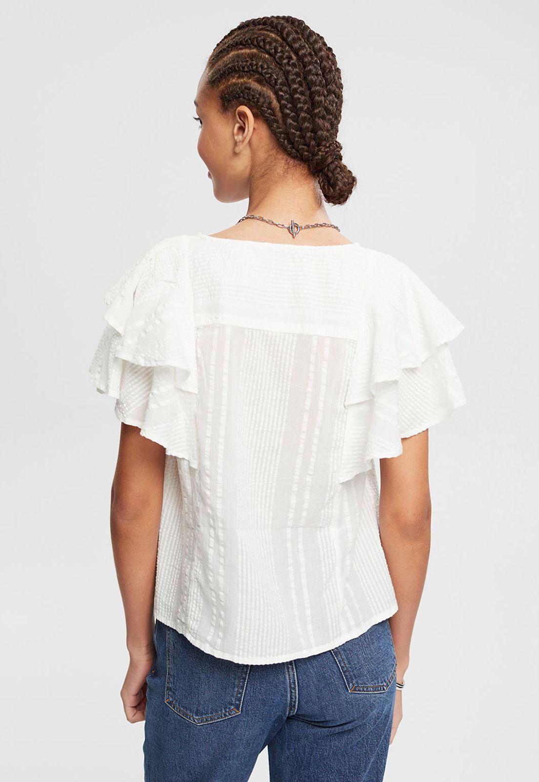 Blusa Estampada Con Mangas Avolantadas Esprit-1