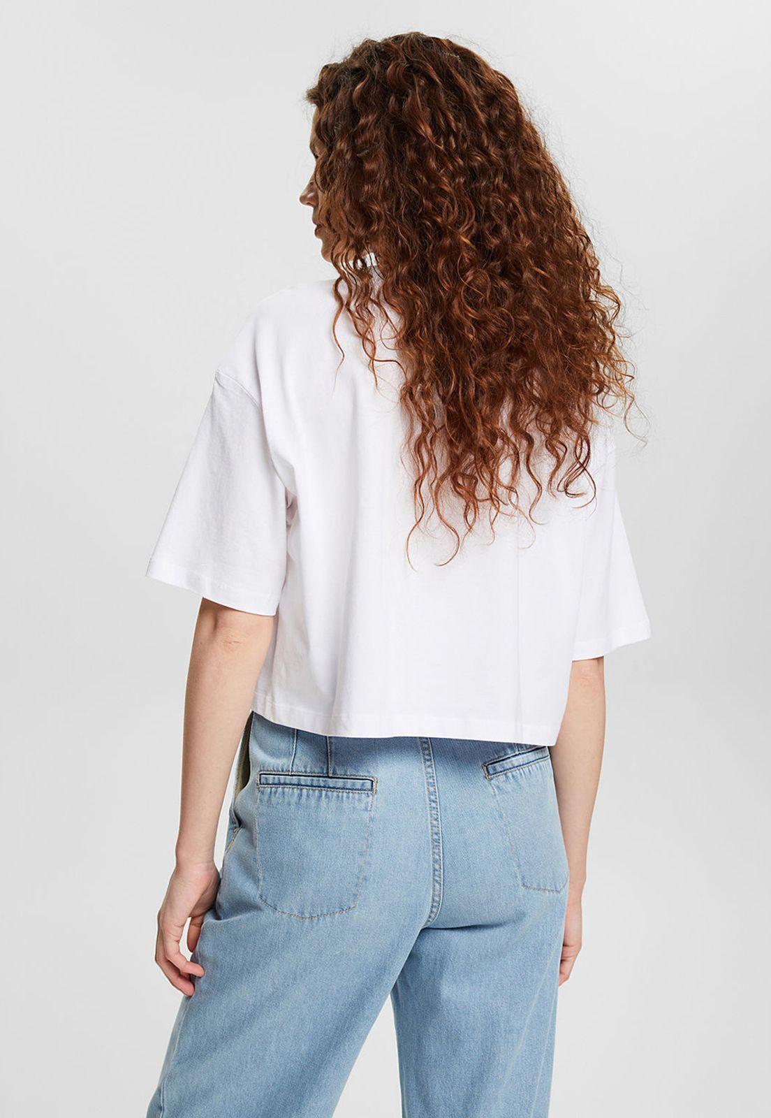Polera Corta Con Estampado Esprit-1