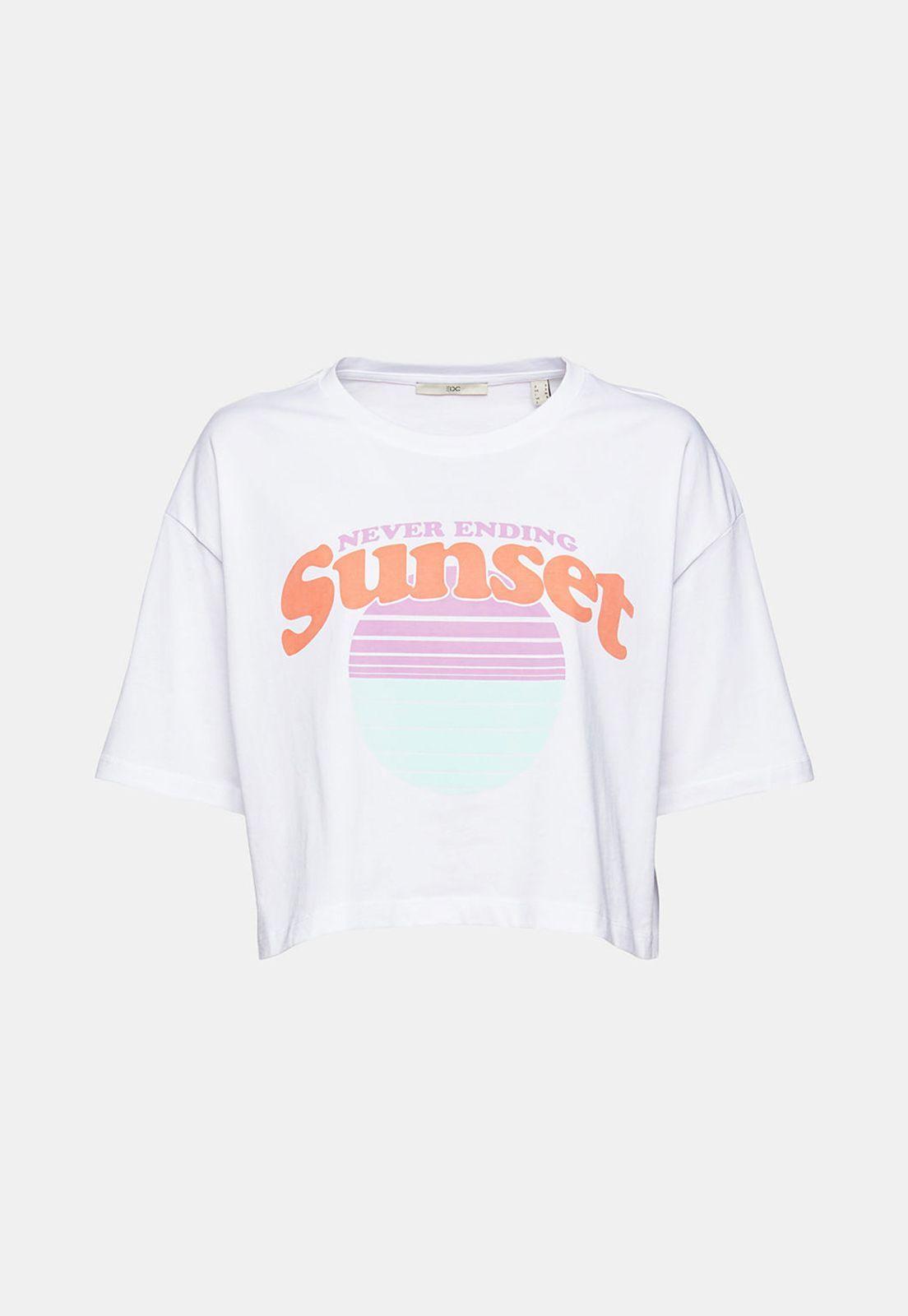 Polera Corta Con Estampado Esprit-3