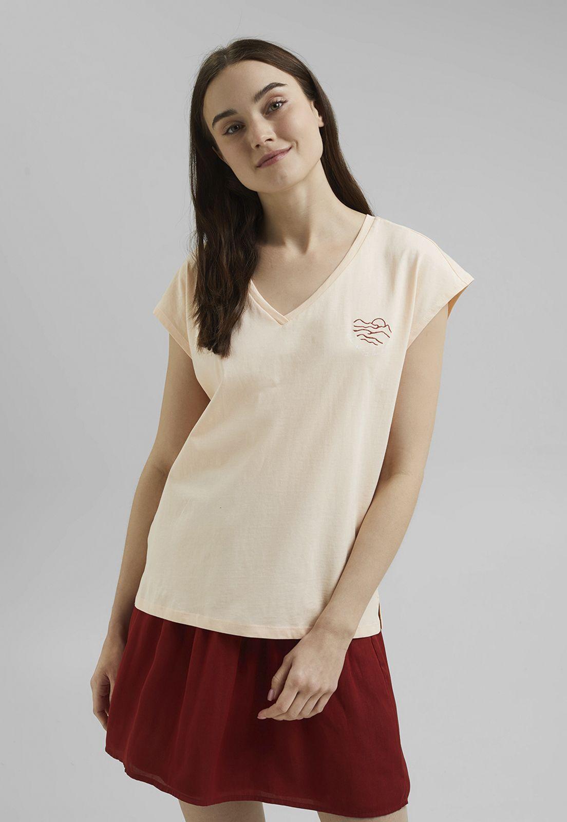 Polera Mujer Manga Corta Lisa Esprit-0