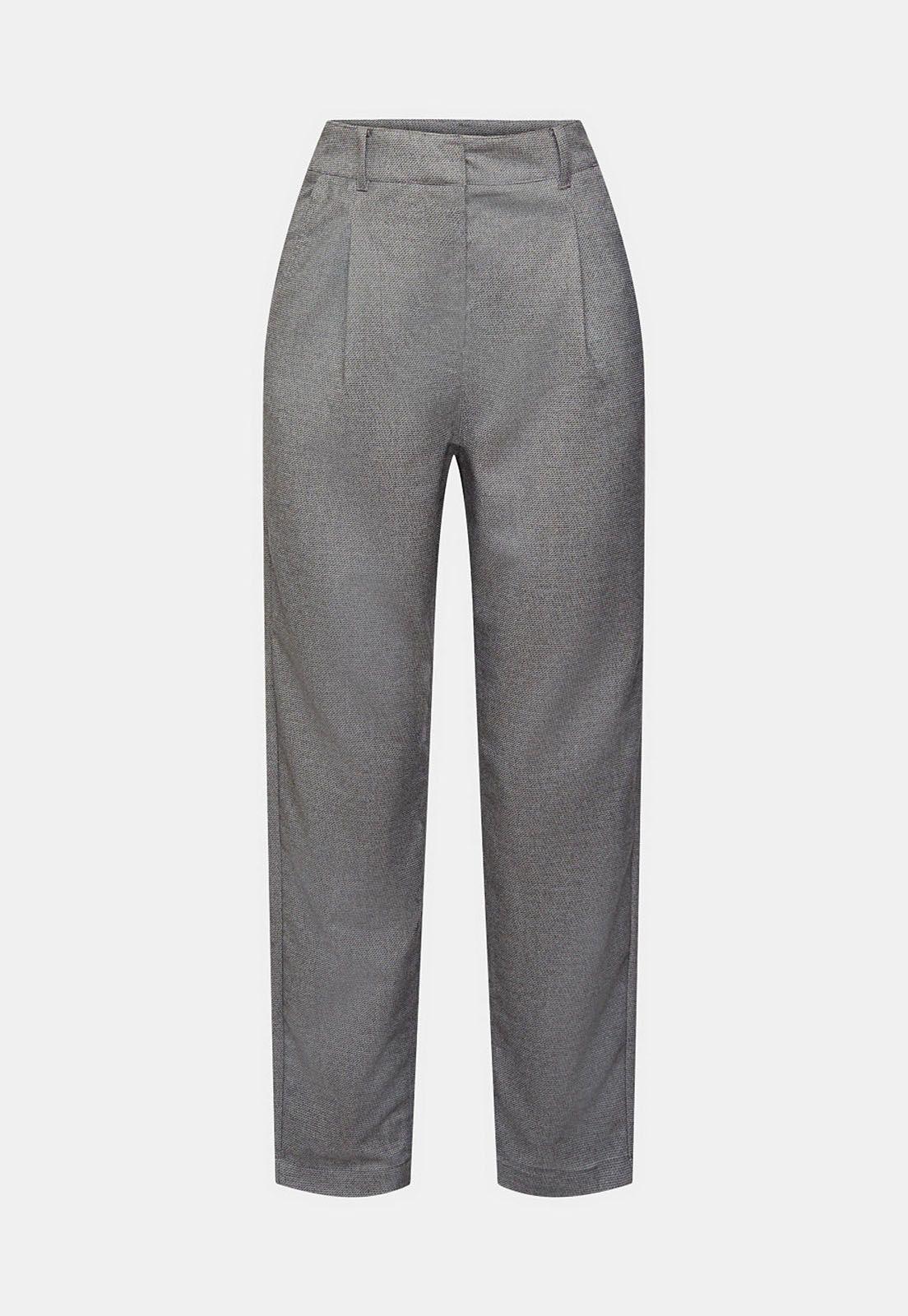 Pantalones De Corte Globo Y Cintura Alta Mujer Esprit-3