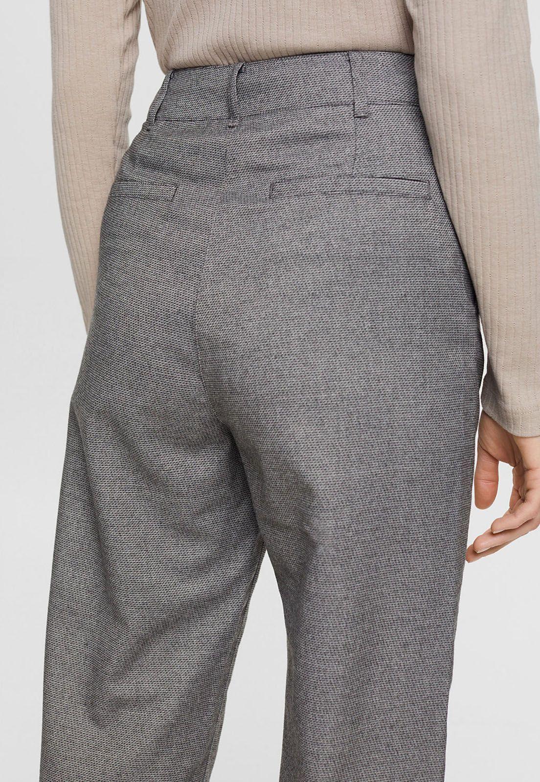 Pantalones De Corte Globo Y Cintura Alta Mujer Esprit-2