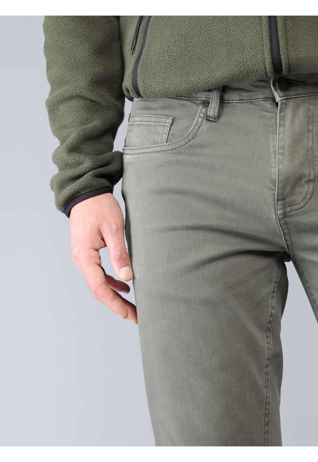 Pantalón Stone Wash Spandex Regular Fit Verde Soviet SCIB050VE-2