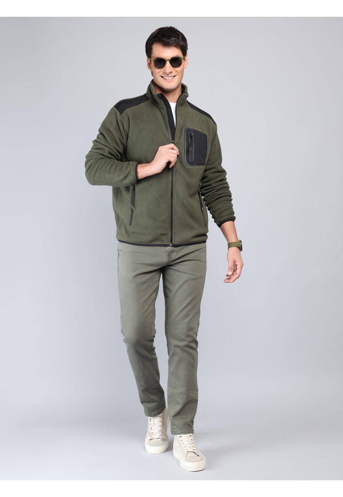 Pantalón Stone Wash Spandex Regular Fit Verde Soviet SCIB050VE-3