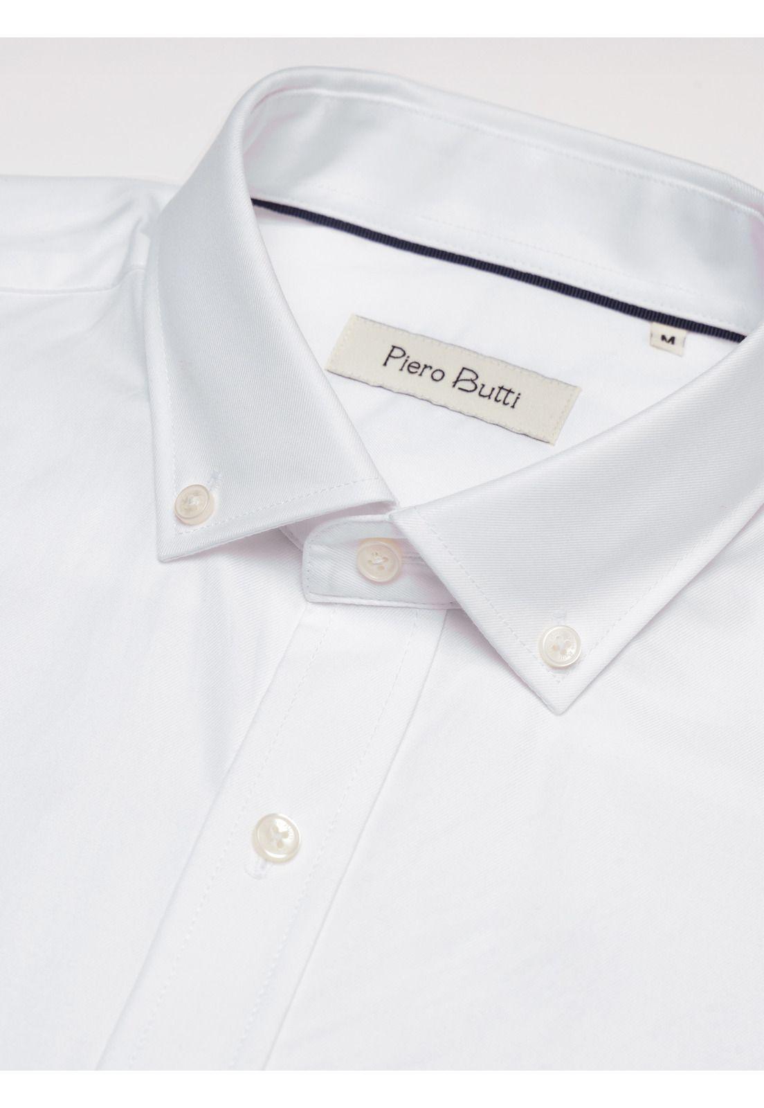 Camisa Lisa Regular Fit Blanco Piero Butti PBDVF26BL-4