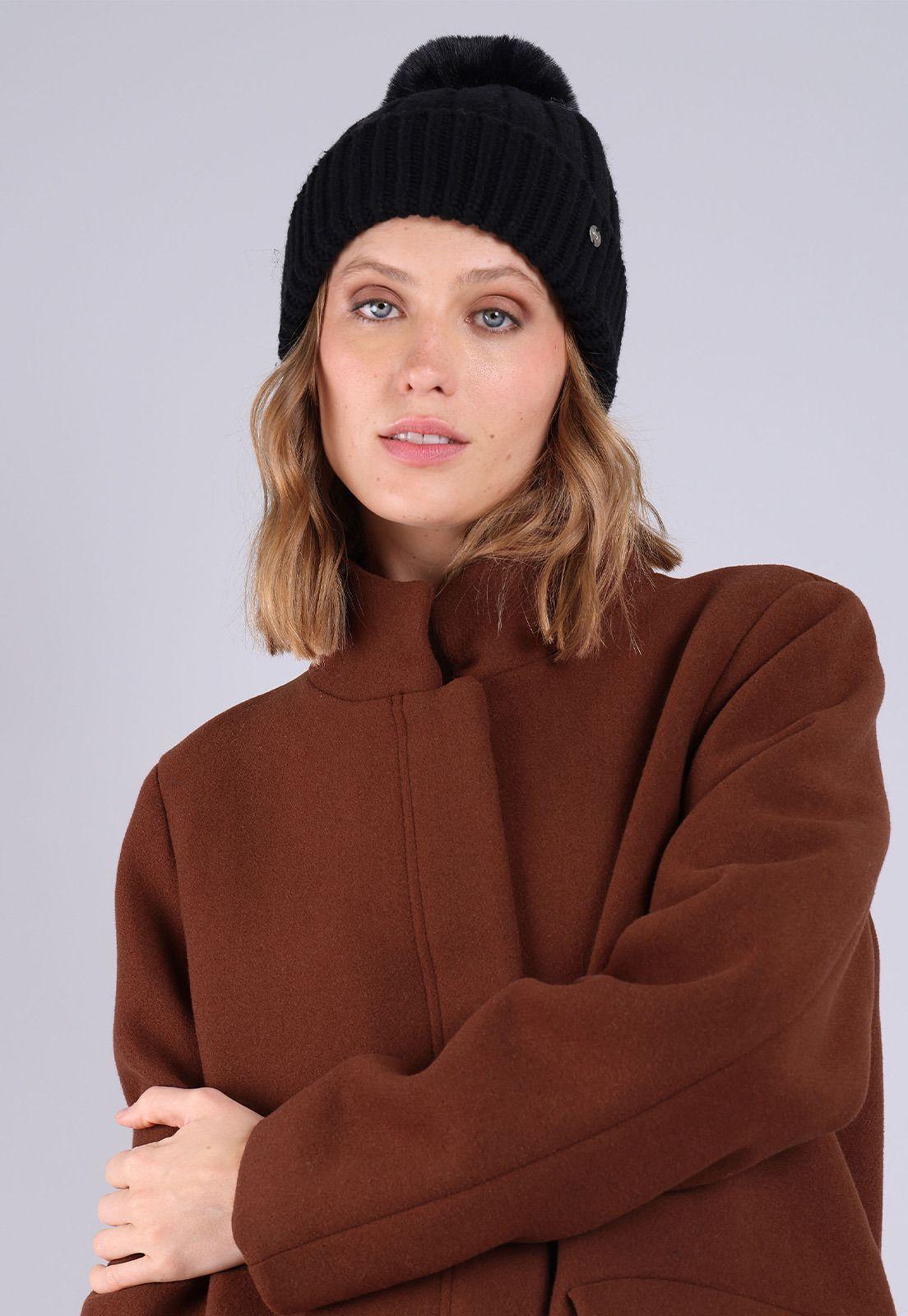 Abrigo manga larga cuello alto de punto Mujer Esprit 083EE1G406-4