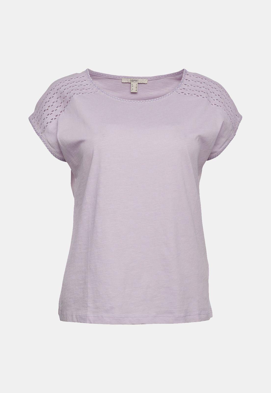 Polera Con Encaje Calado Esprit-0