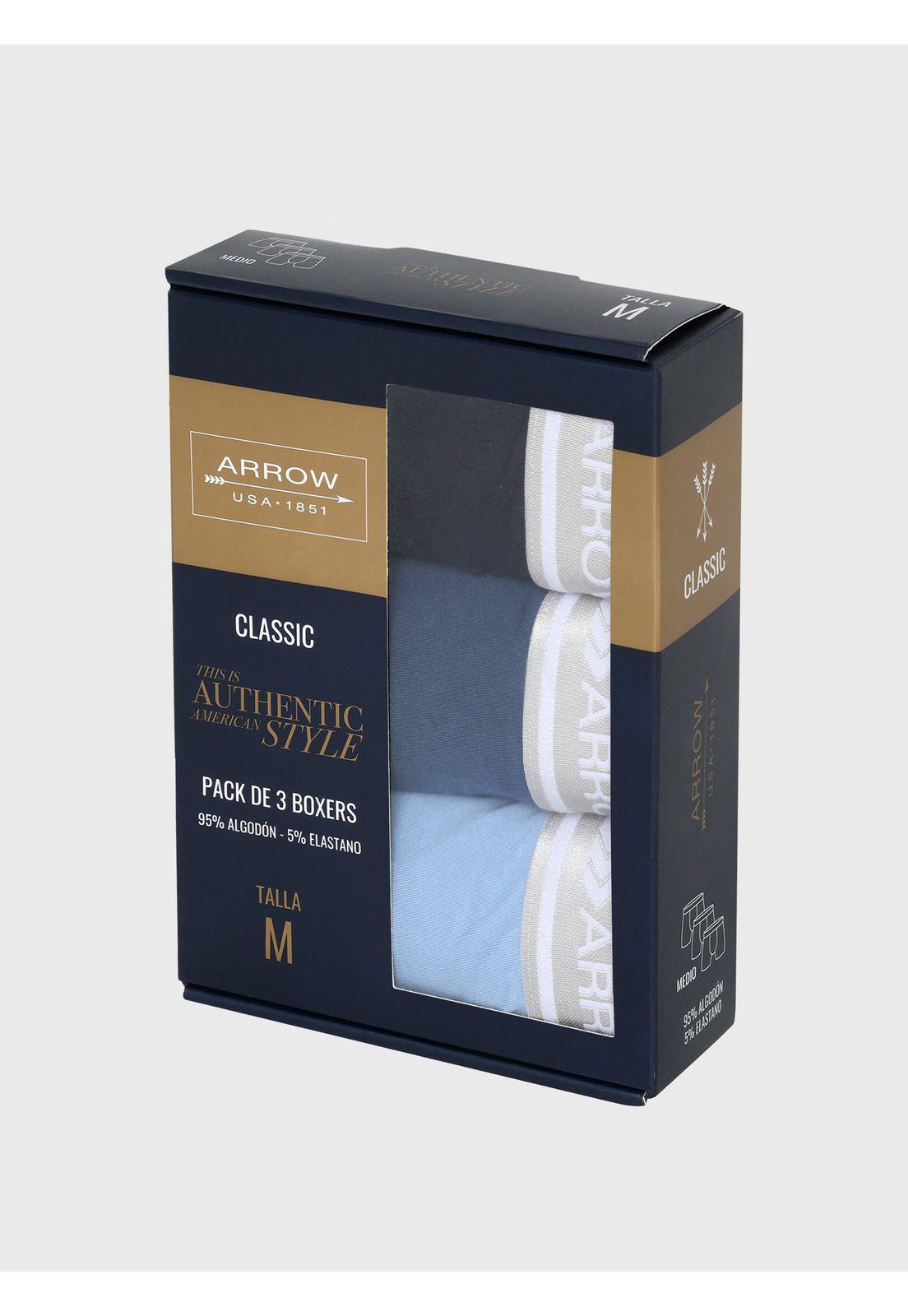Boxer 3 Unidades Regular Fit Multicolor Arrow BOD3038SU-4