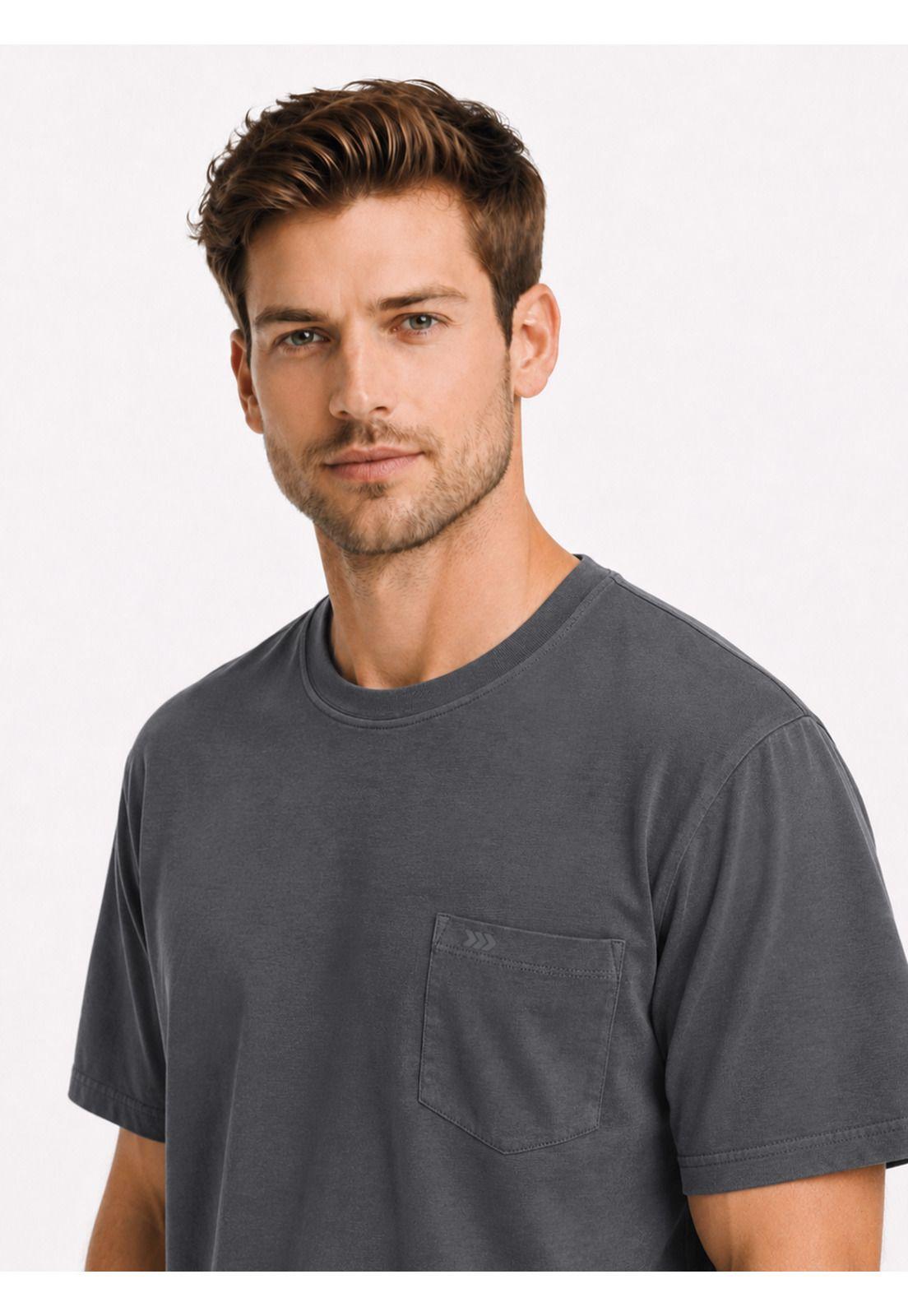 Polera Algodón Lisa Regular Fit Gris Arrow PO34031GR-2