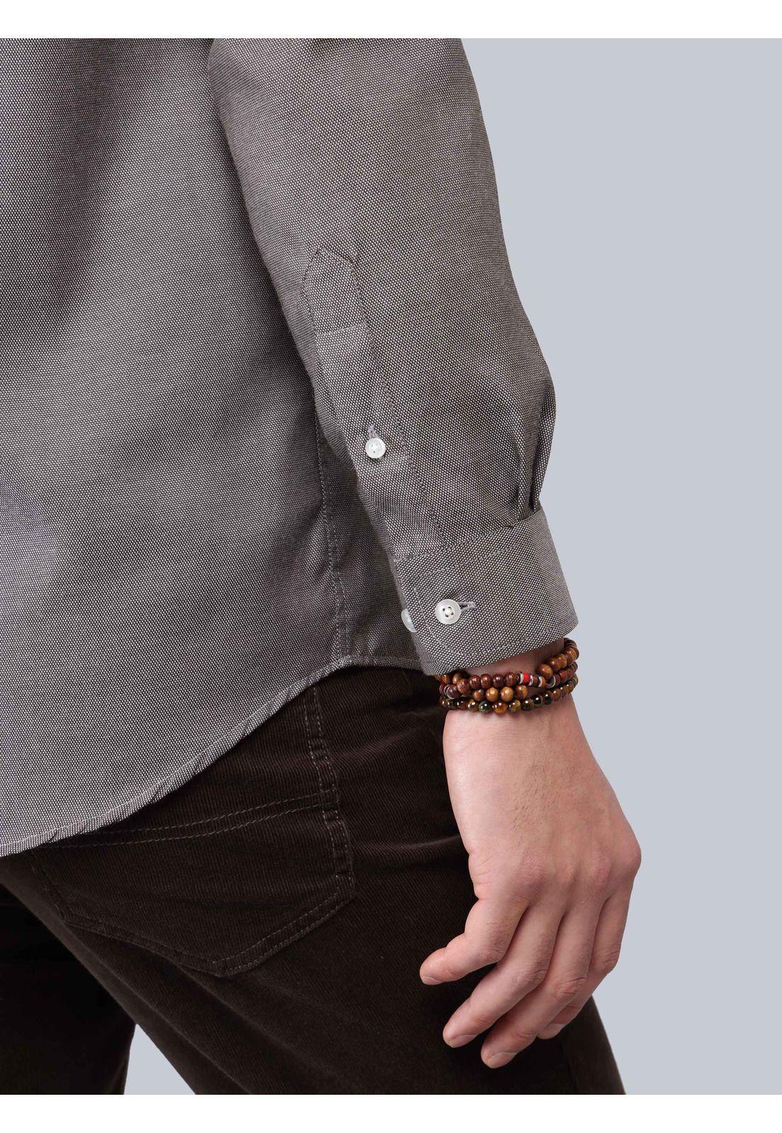 Camisa Texturada Regular Fit Gris Arrow CM33065GR-5