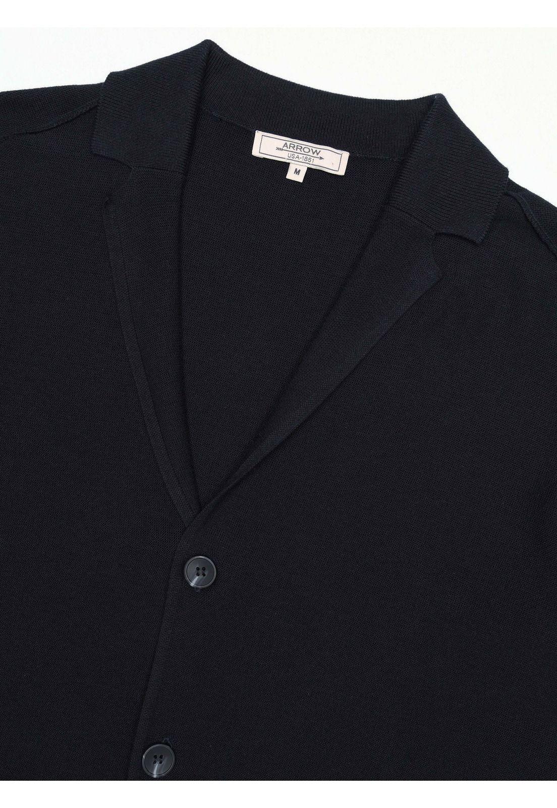 Cárdigan Liso Regular Fit Azul Marino Arrow SW34090NB-4