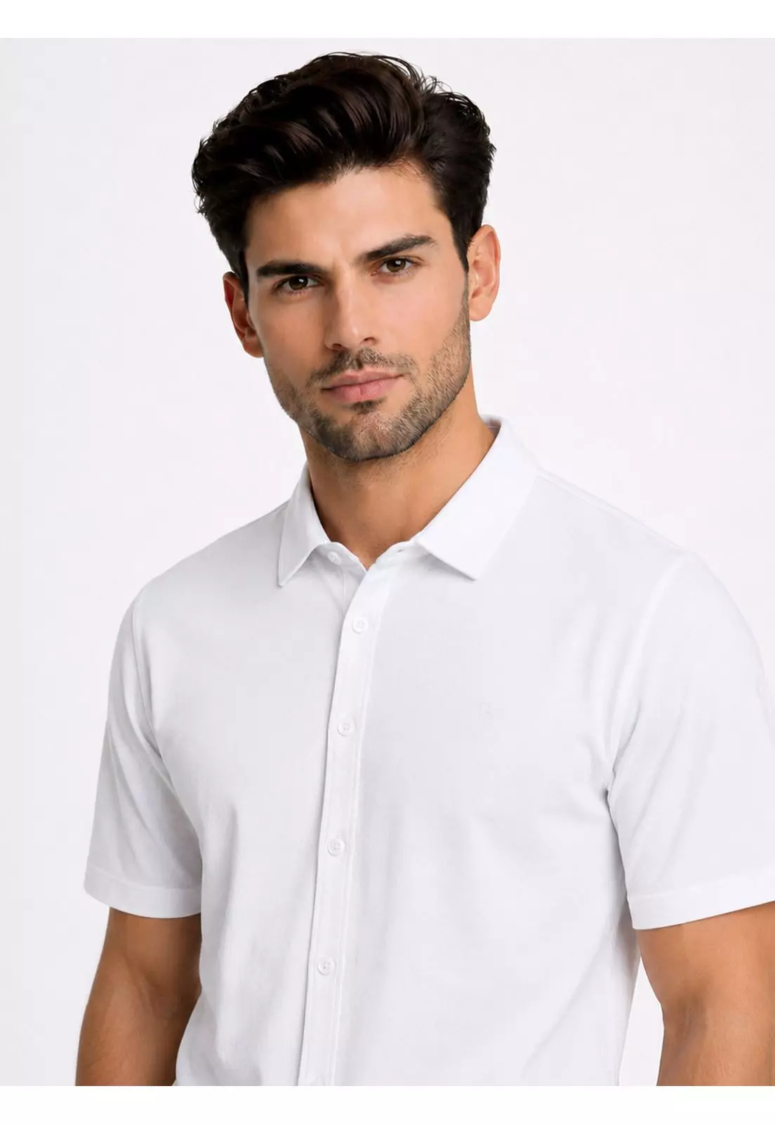 Polera Pique Abotonada Regular Fit Blanco Piero Butti PBDVK52BL-2