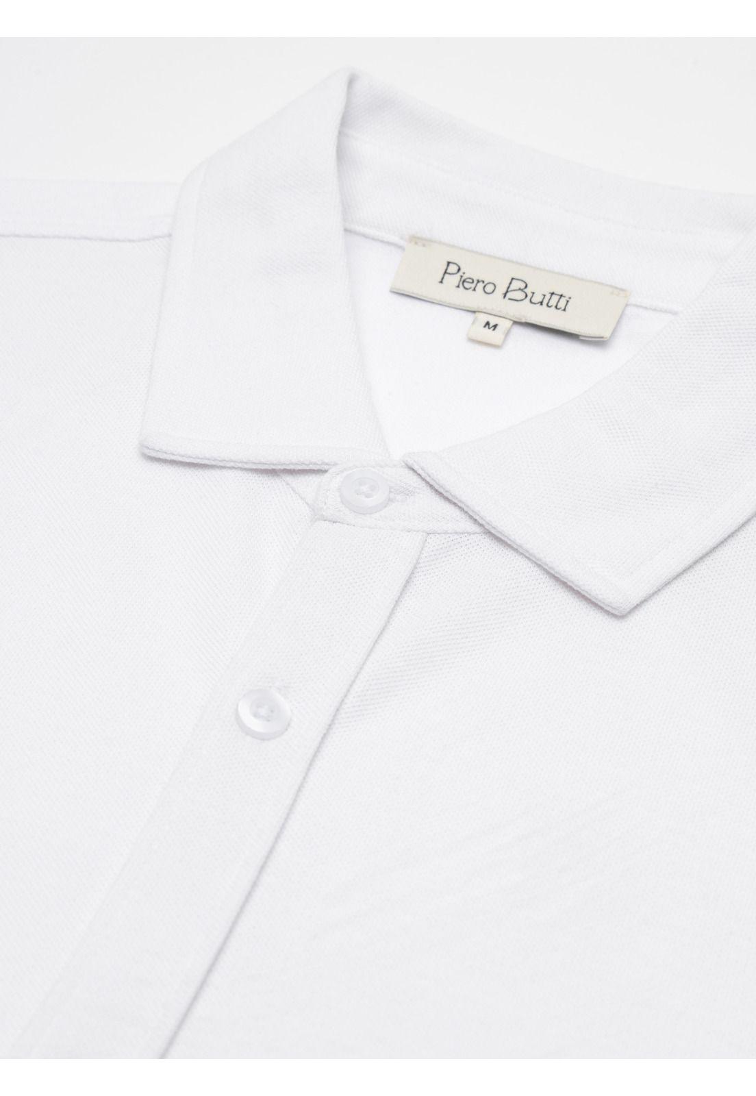 Polera Pique Abotonada Regular Fit Blanco Piero Butti PBDVK52BL-4