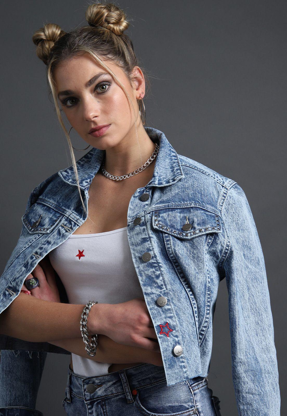 Chaqueta Crop Mujer Soviet SJK1655CE-2