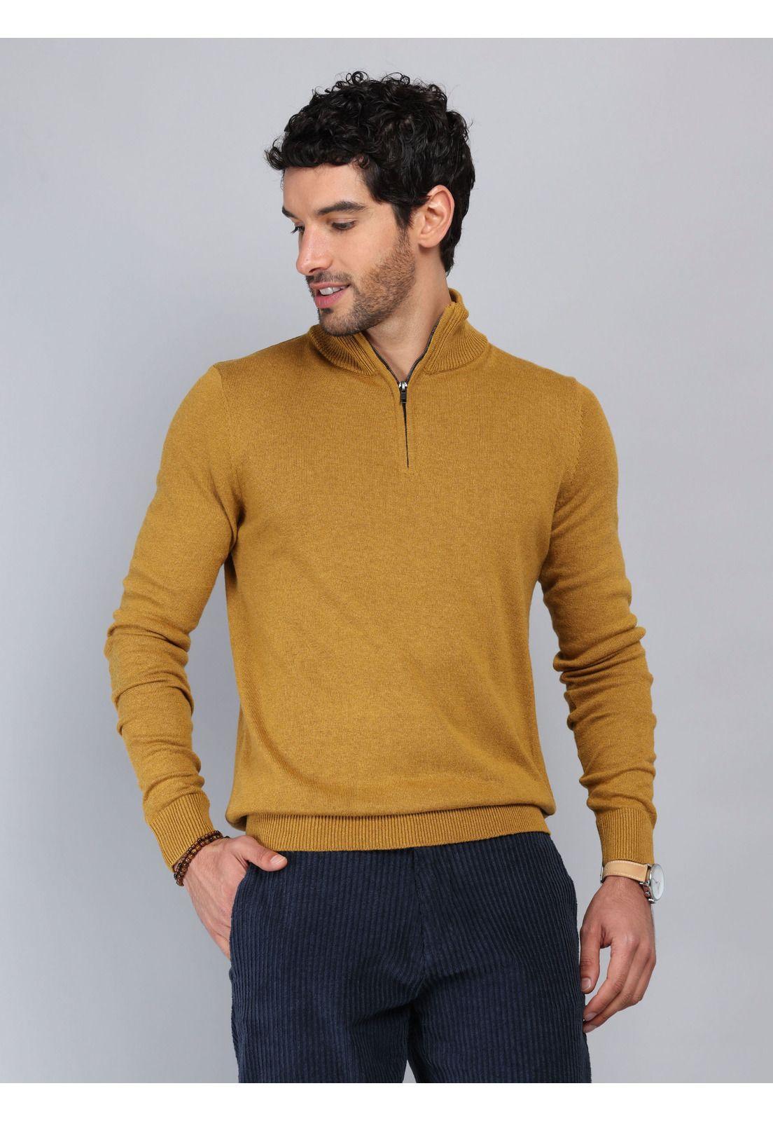 Sweater Cuello Alto Regular Fit Mostaza Piero Butti PBCII54MT-0