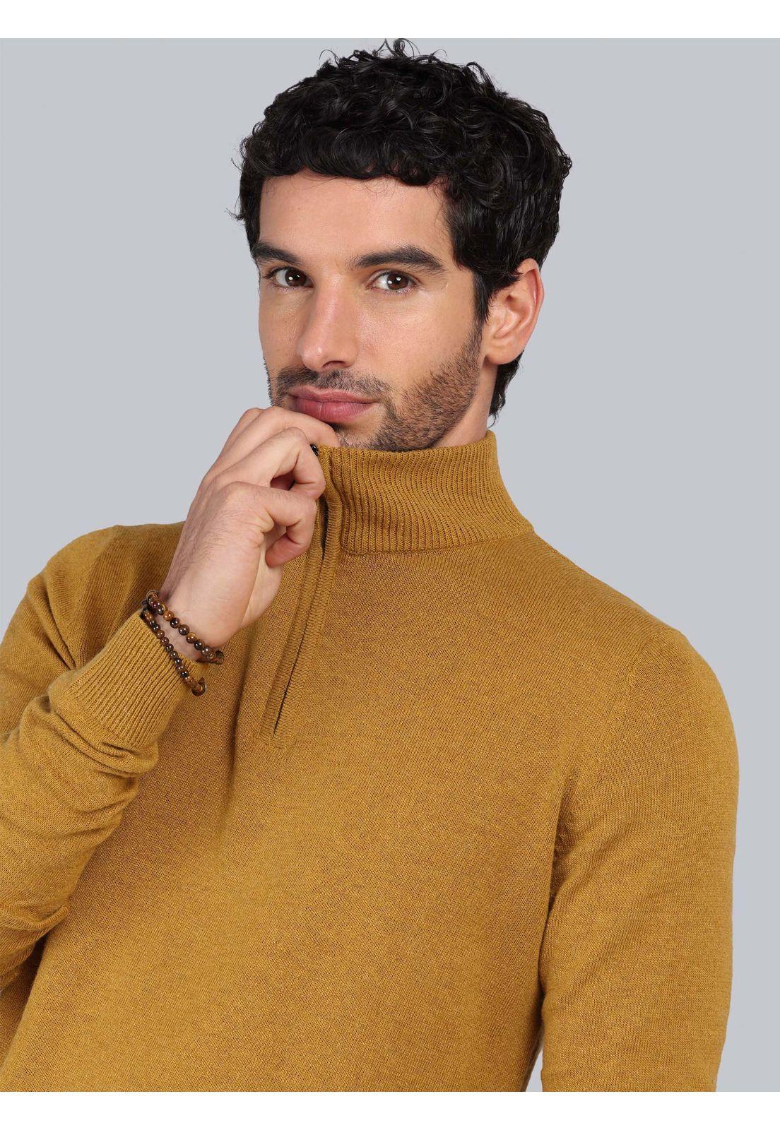 Sweater Cuello Alto Regular Fit Mostaza Piero Butti PBCII54MT-2
