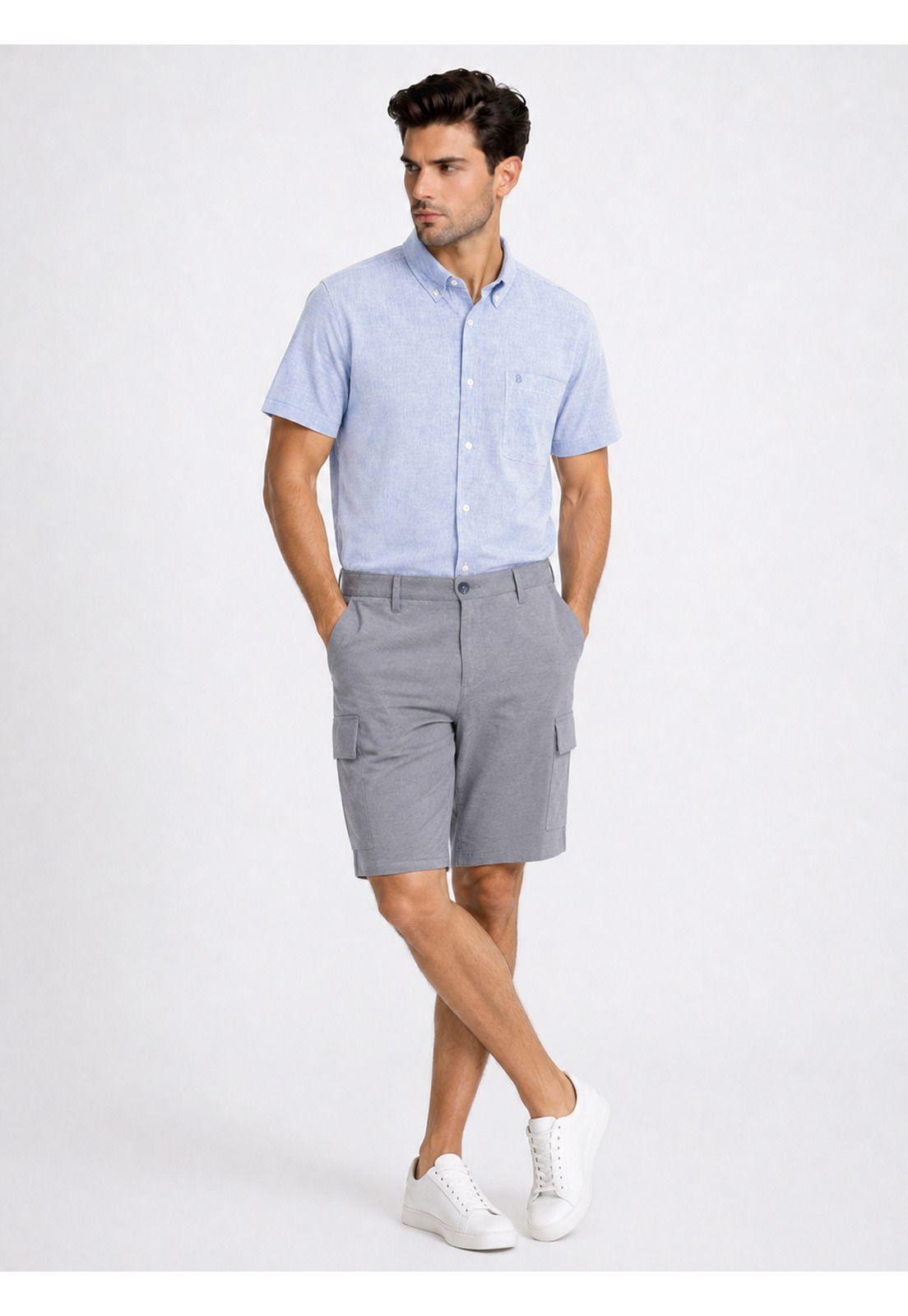 Bermuda Cargo Regular Fit Azul Marino Piero Butti PBDVC11NB-3