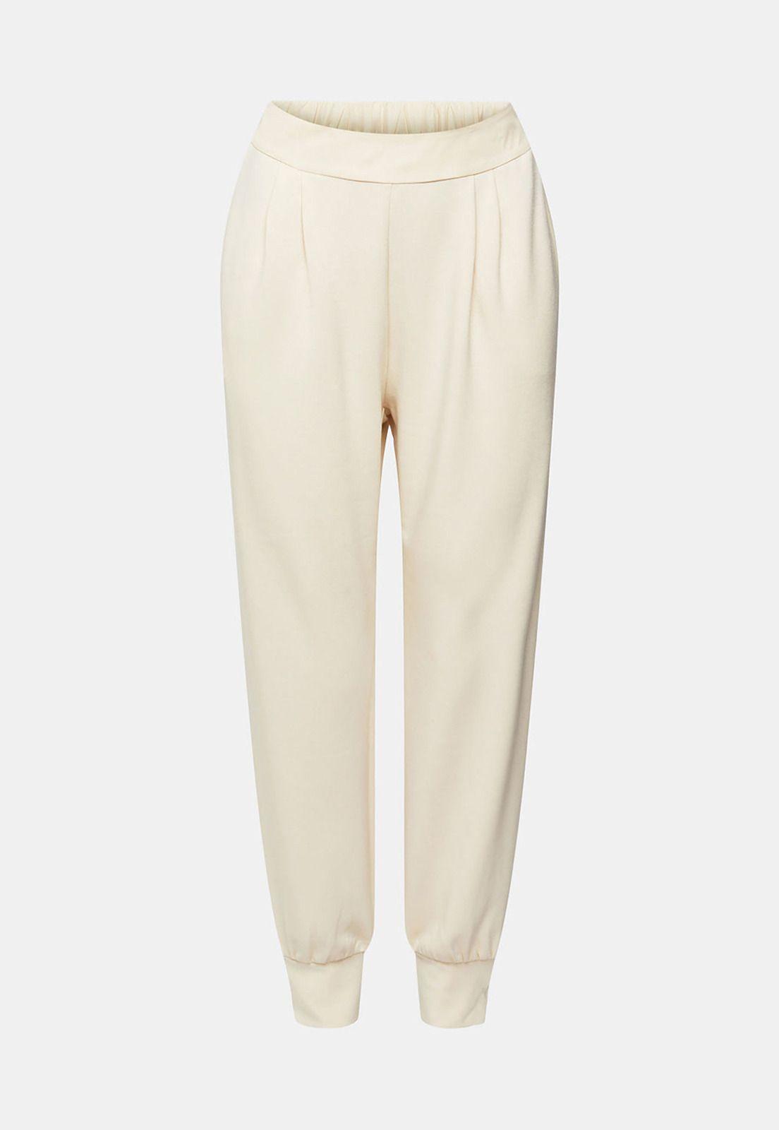 Pantalón Tejido Jersey Suave Con Cintura Elástica Mujer Esprit-3