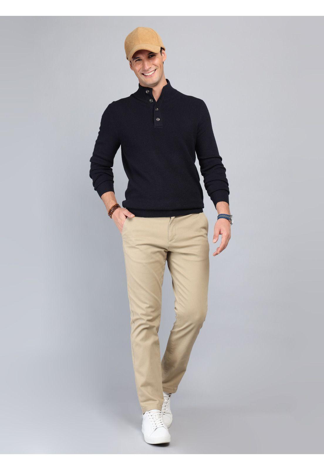 Sweater Cuello Alto Regular fit Azul Marino Arrow SW33009NB-3