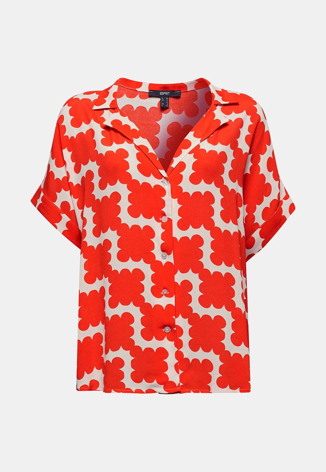 Blusa camisera estampado geométrico-3