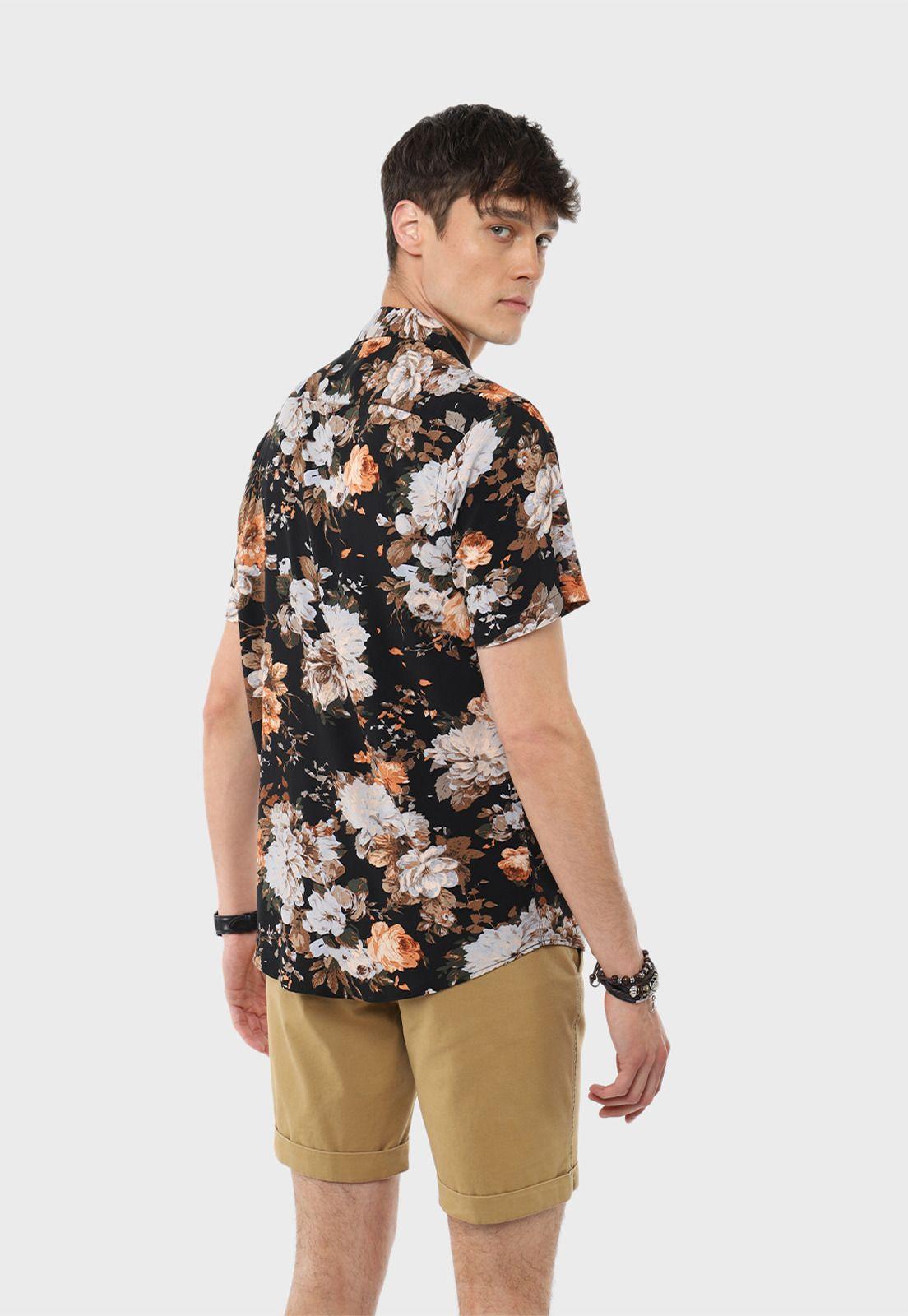 Camisa Manga Corta Print Flores Guy Laroche-1