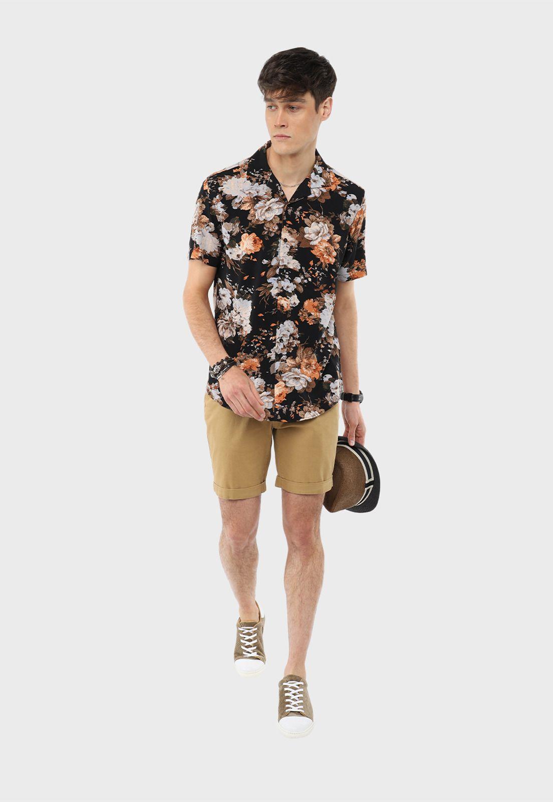 Camisa Manga Corta Print Flores Guy Laroche-3