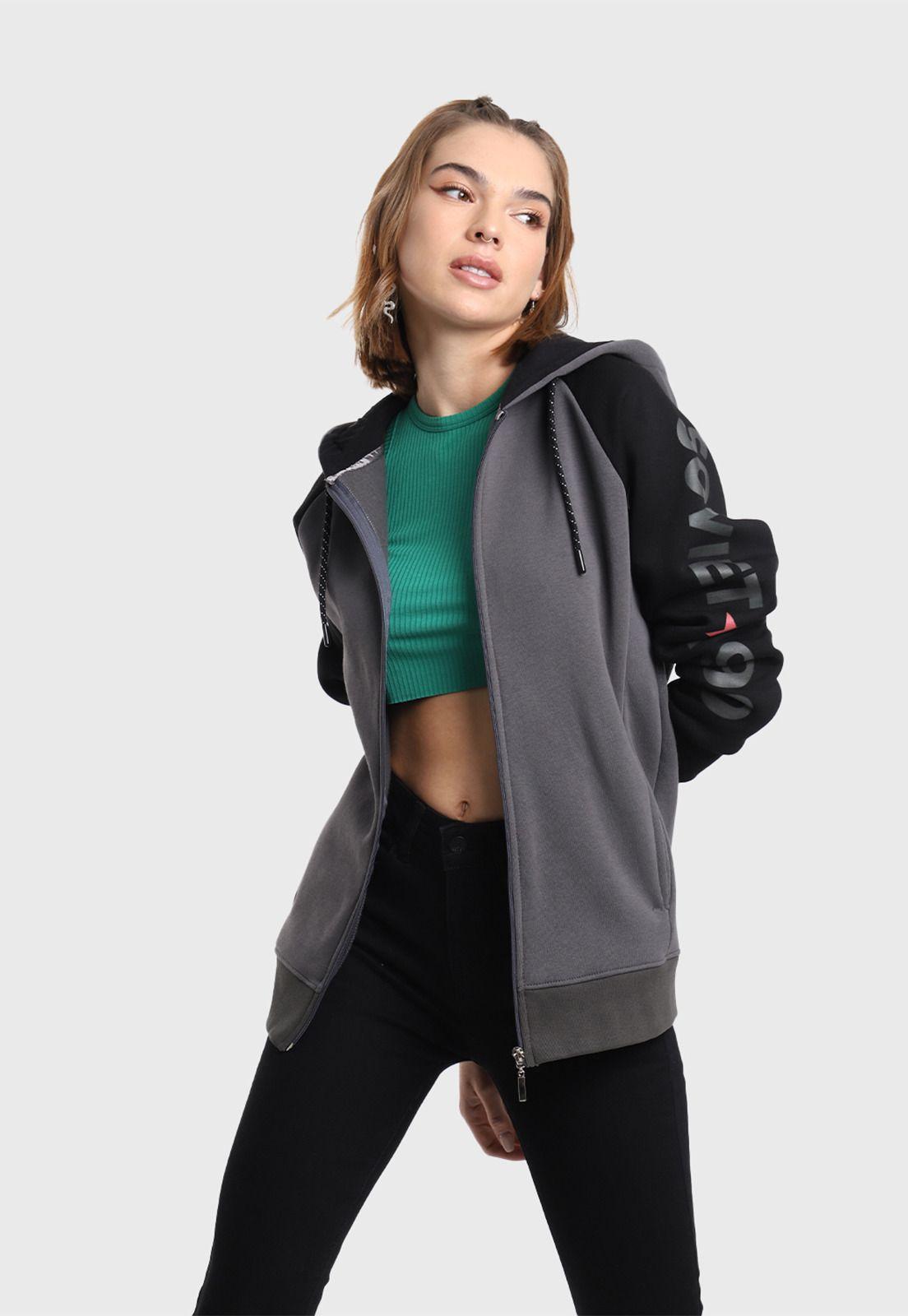 Poleron Mujer con Capucha Soviet SIPL26WGR-0