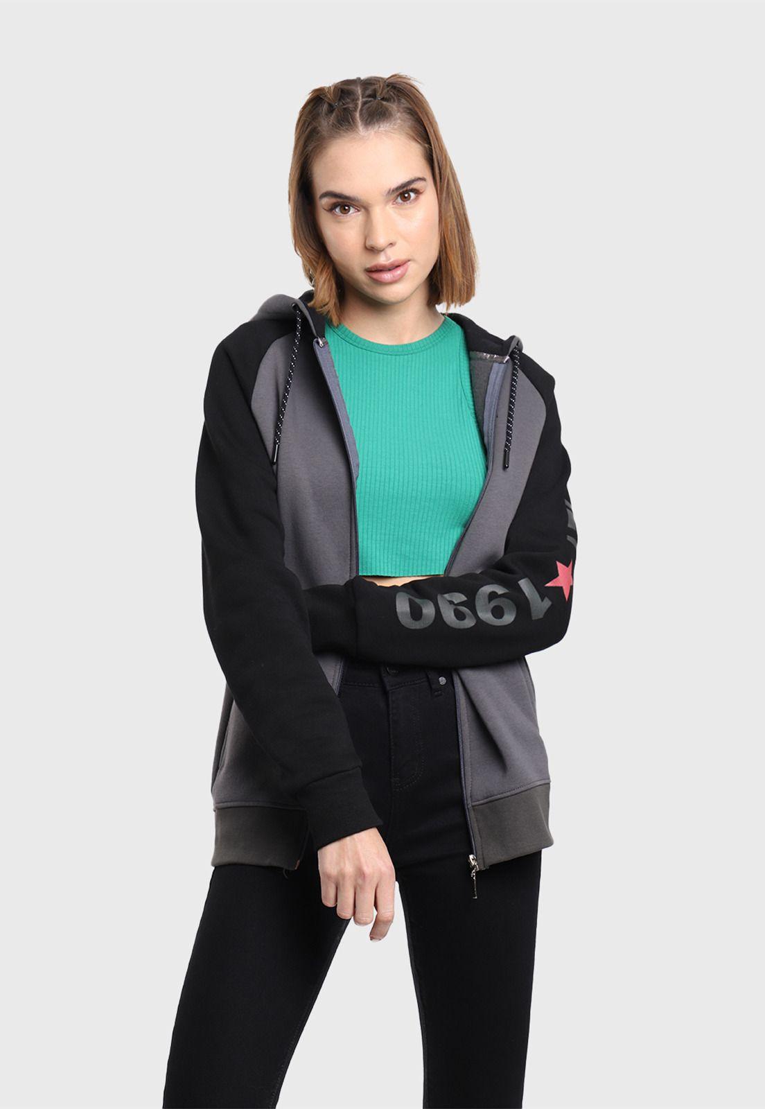 Poleron Mujer con Capucha Soviet SIPL26WGR-1