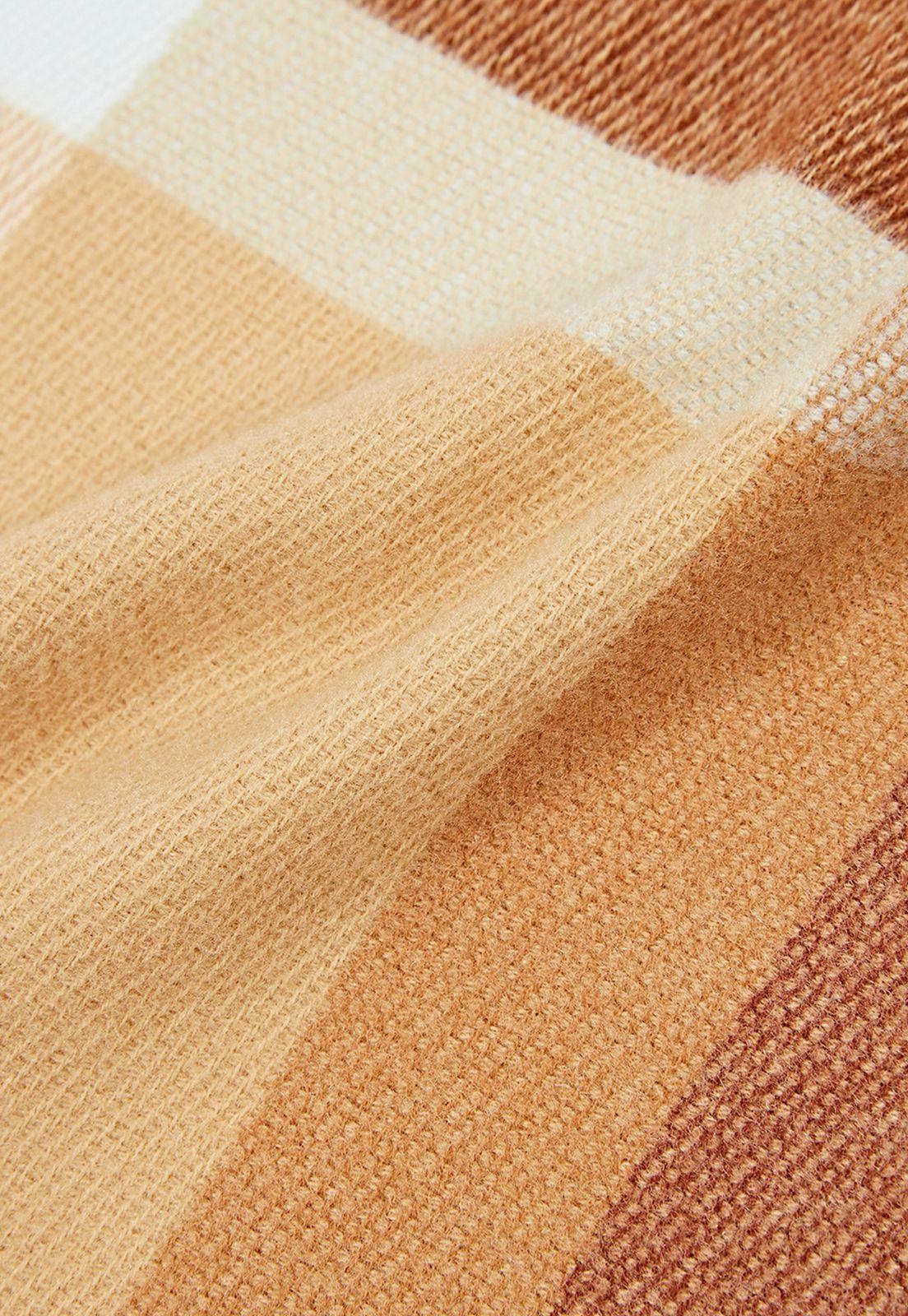 Bufanda Mujer A Cuadros Esprit Marrón-2