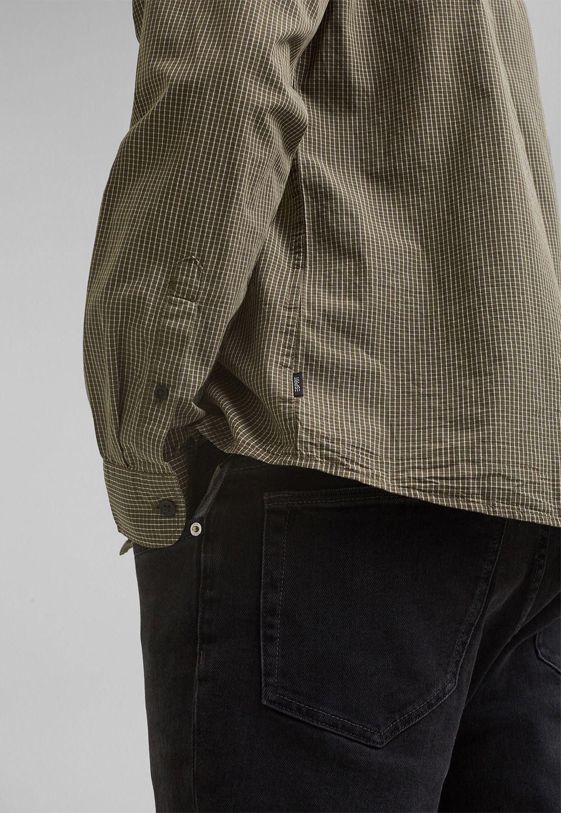 Camisa Hombre Manga Larga Regular A Cuadros Esprit-2