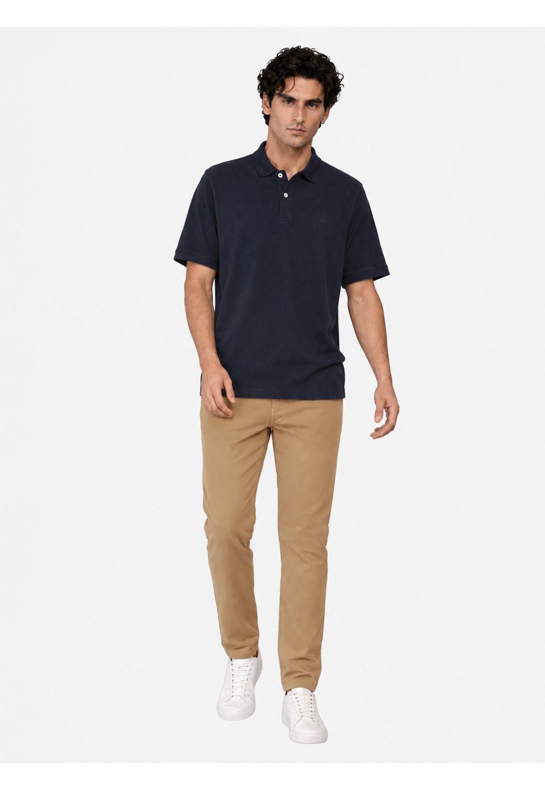 Polera Pique Regular Fit Azul Marino Arrow PO34030NB-3