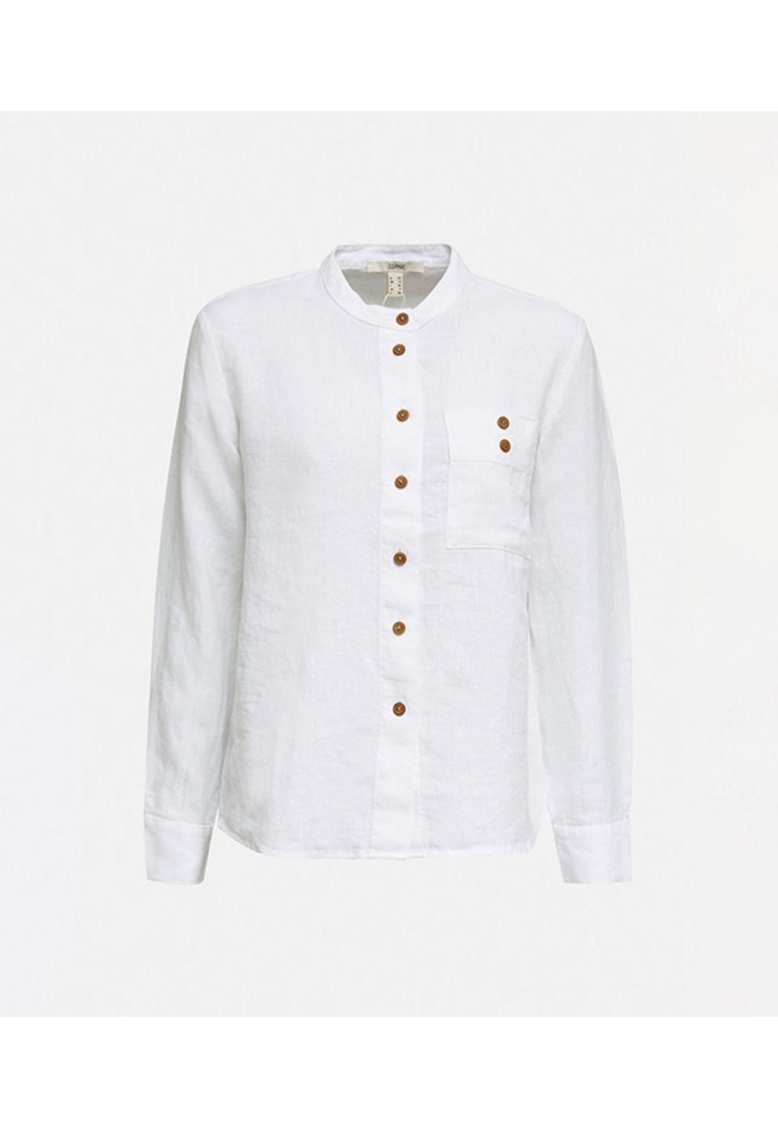 100% lino: blusa cuello alto-3