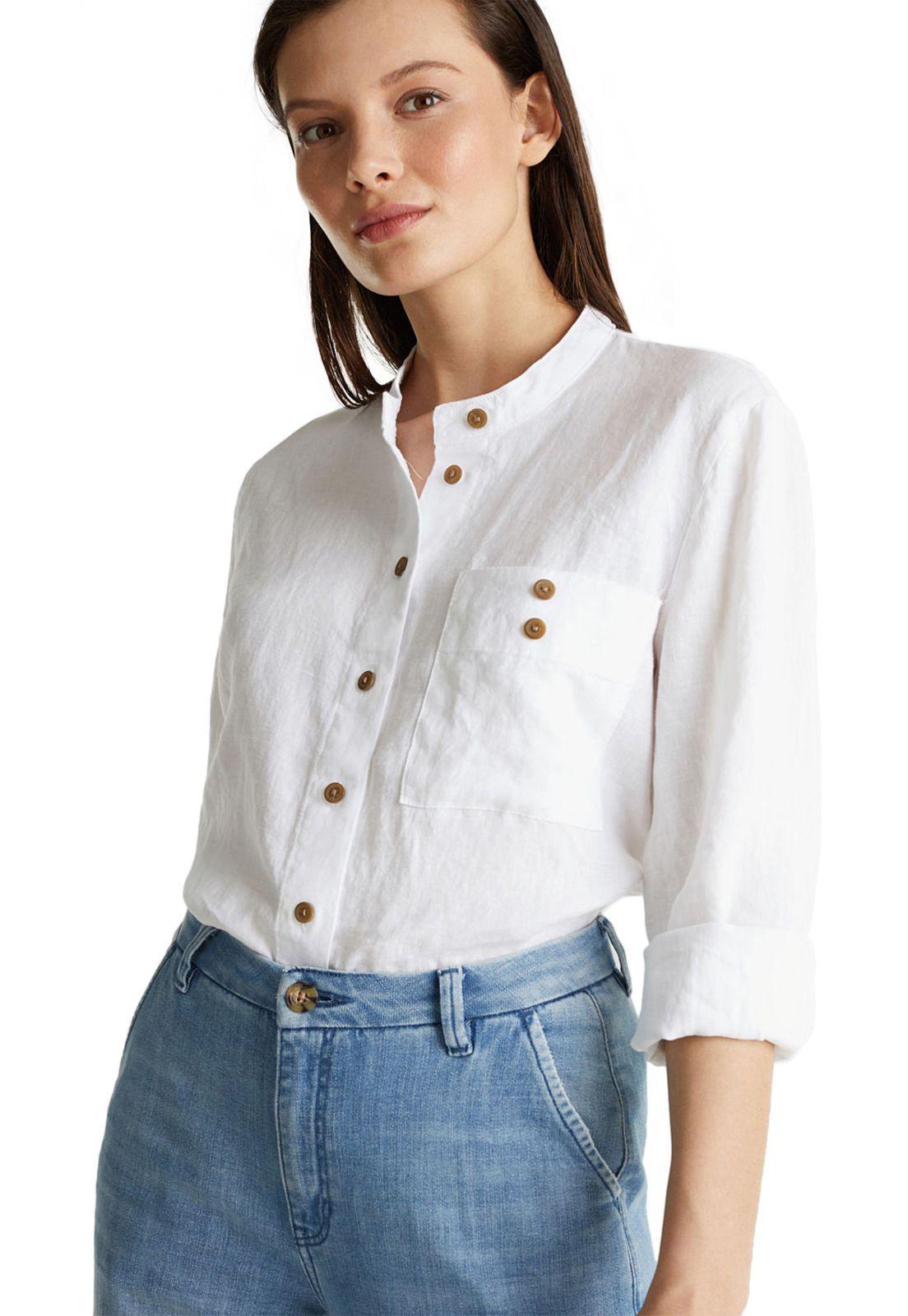 100% lino: blusa cuello alto-4