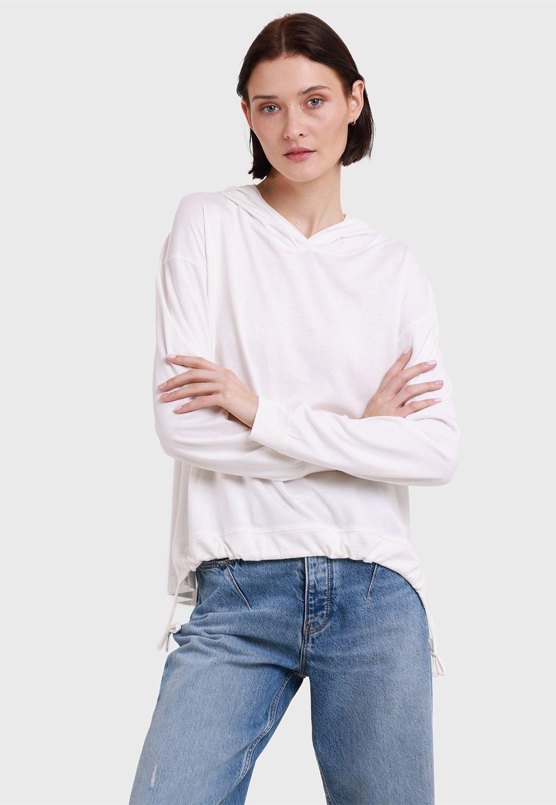 Polera Con Capucha Mujer Esprit Azul marino-0