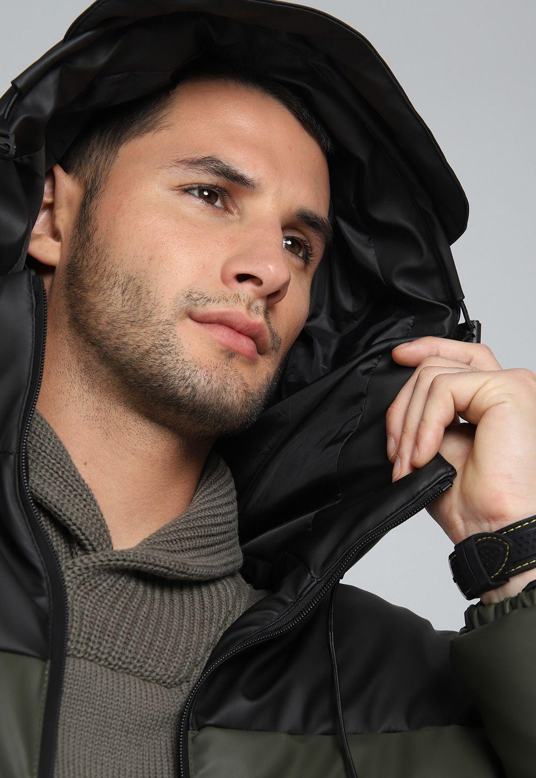 Chaqueta Hombre Arrow Acolchada Bicolor con Capucha-5