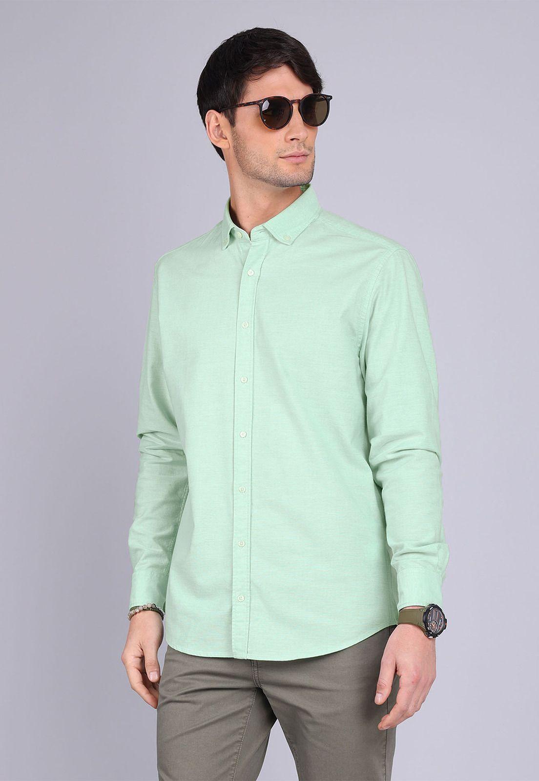 Camisa Oxford Spandex Manga Larga Arrow CM3001SVE-0