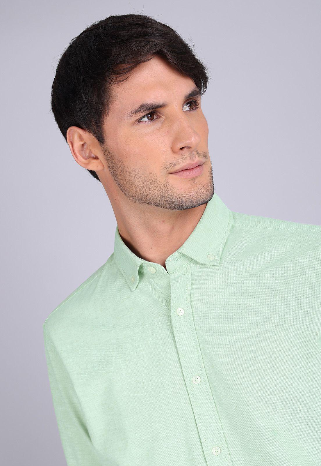 Camisa Oxford Spandex Manga Larga Arrow CM3001SVE-1