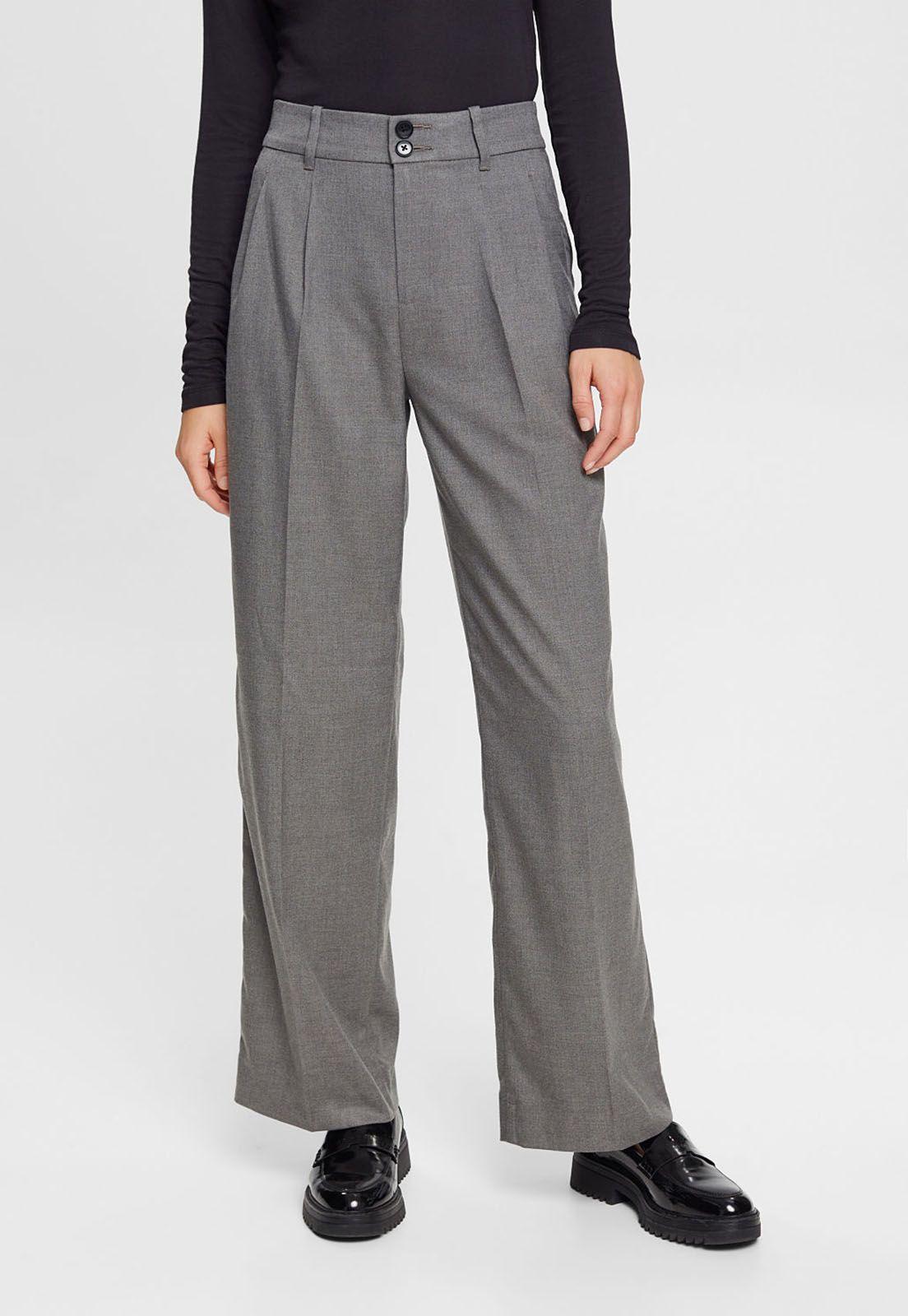 Pantalón De Cintura Alta Mujer Esprit-0