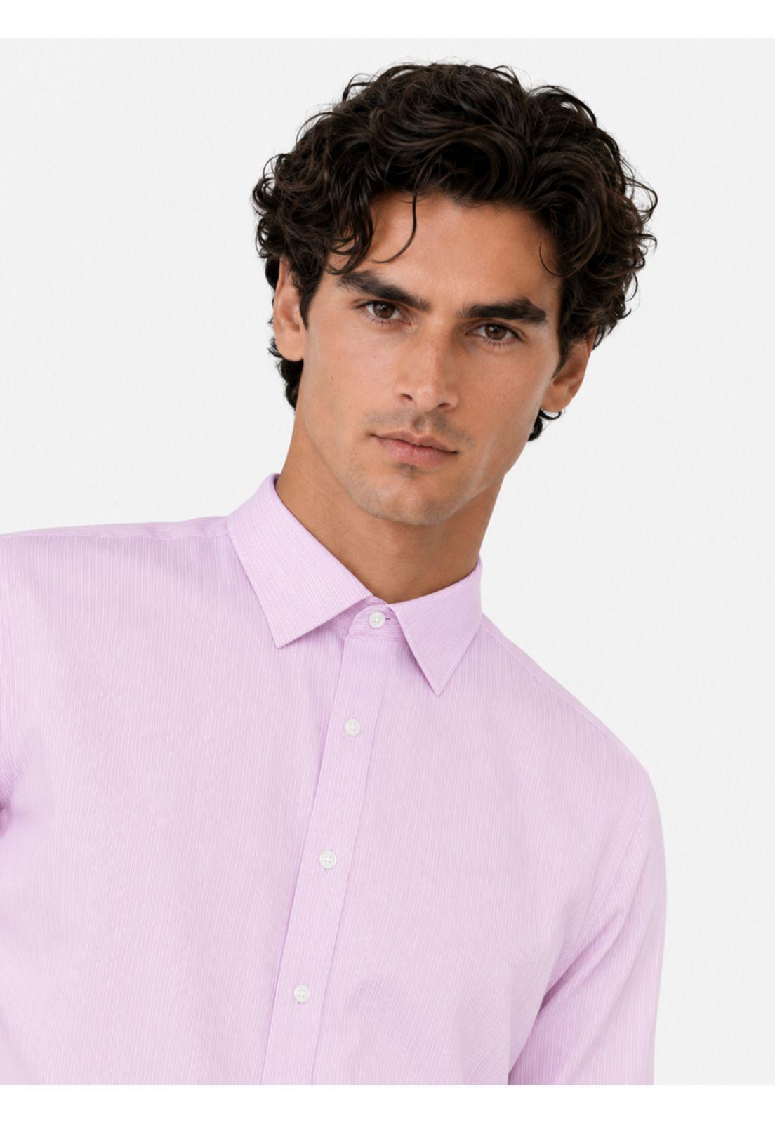 Camisa Formal Texturada Slim Fit Rosado Arrow ARM0641RD-2