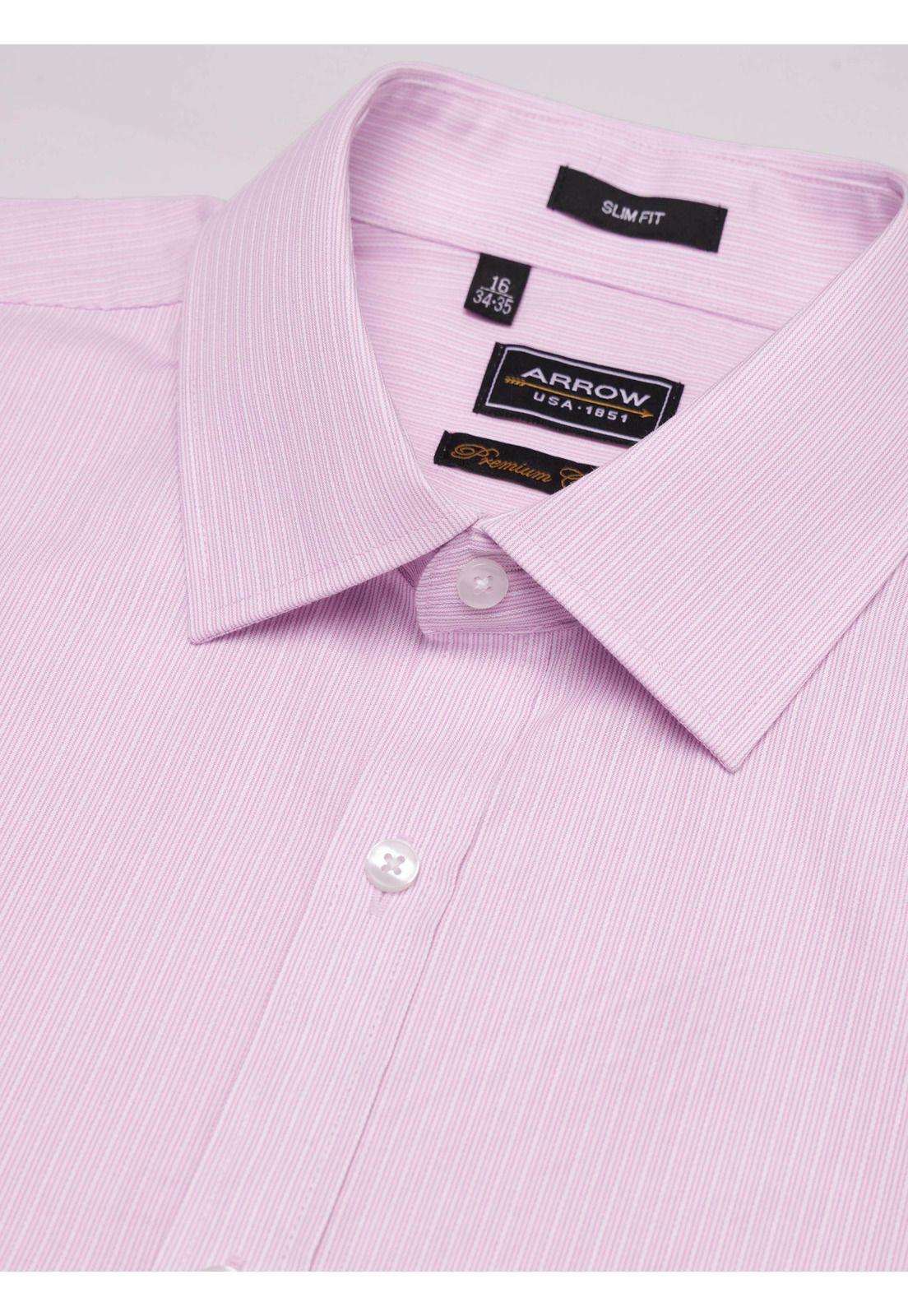 Camisa Formal Texturada Slim Fit Rosado Arrow ARM0641RD-5