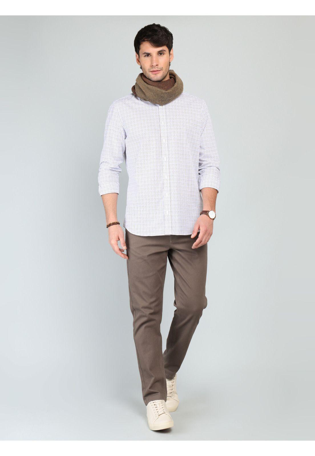 Camisa A Cuadros Regular Fit Azul Arrow CM33003AZ-3