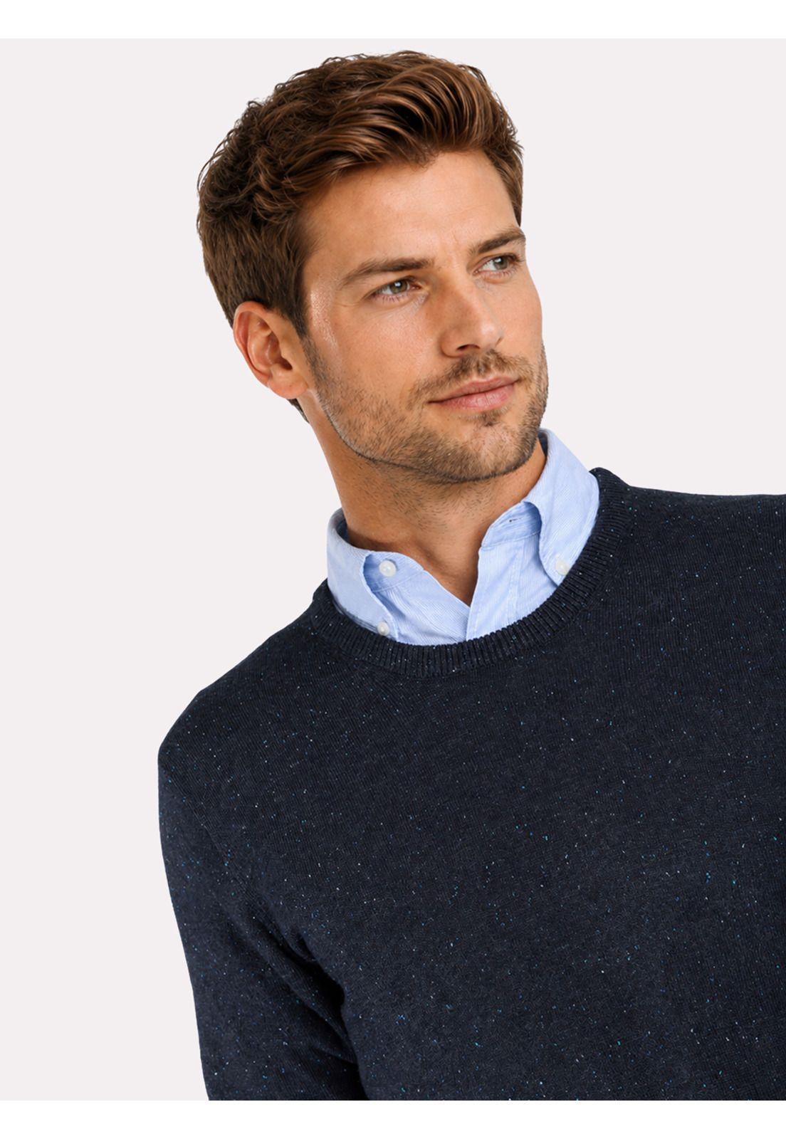 Sweater Cuello Redondo Regular Fit Azul Arrow SW33090AZ-2