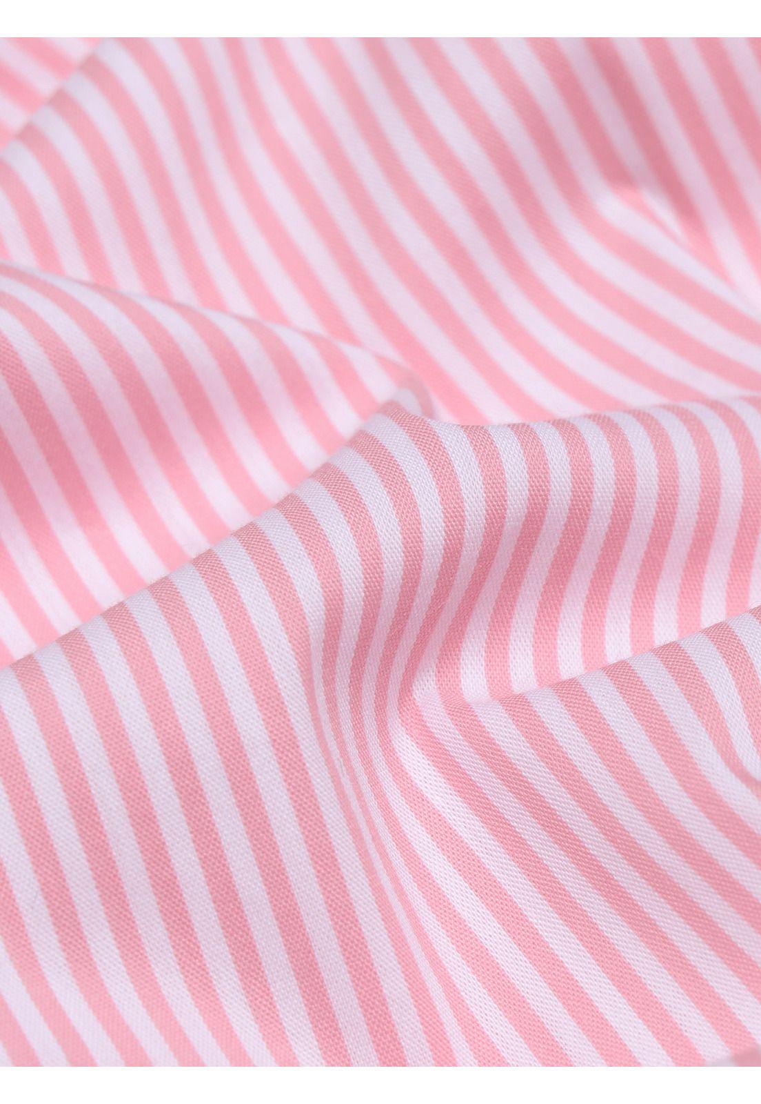Camisa A Rayas Spandex Slim Fit Rosado Arrow CMI3410RS-6